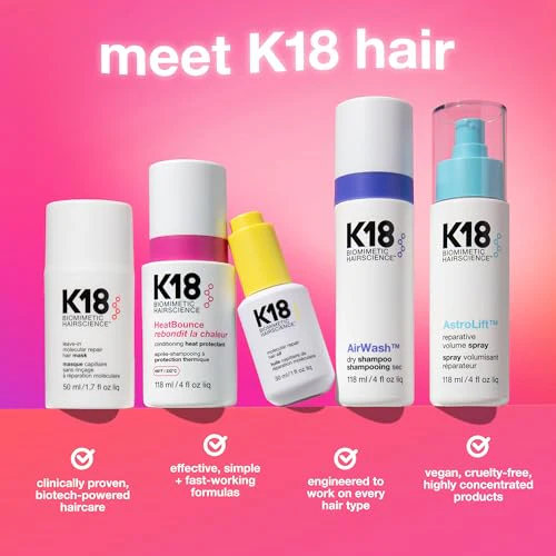 K18 Leave-In Molecular Repair Hair Mask, Patented, Lasting Repair For Dry, Frizzy, Damaged Hair, Reverse Damage In 4 Minutes From Bleach, Color, Chemical Services + Heat - Image 2