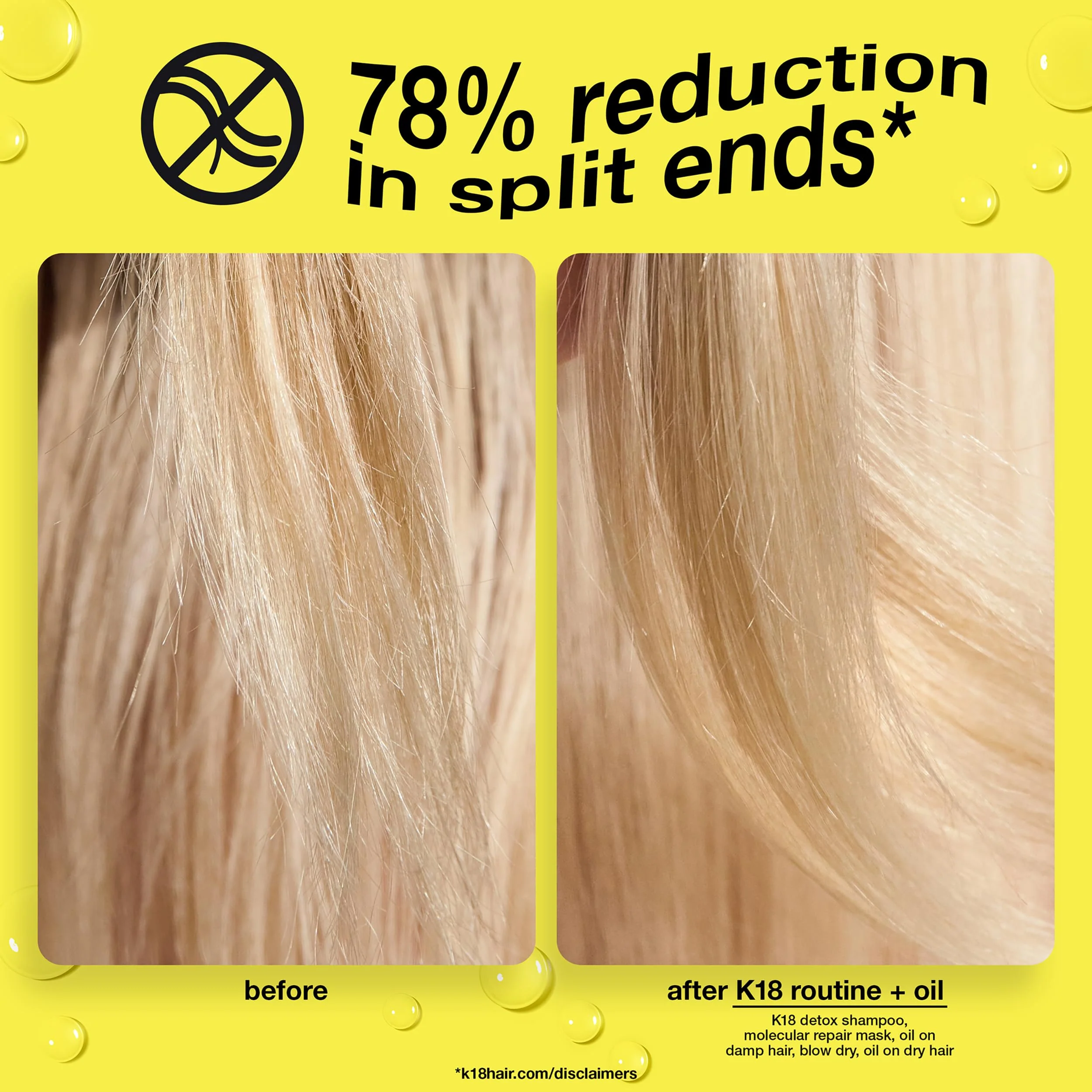 K18 Molecular Repair Hair Oil, Weightless Oil for Stronger, Healthier Hair, Suitable For All Hair Types, 0.34 Fl Oz - Image 8