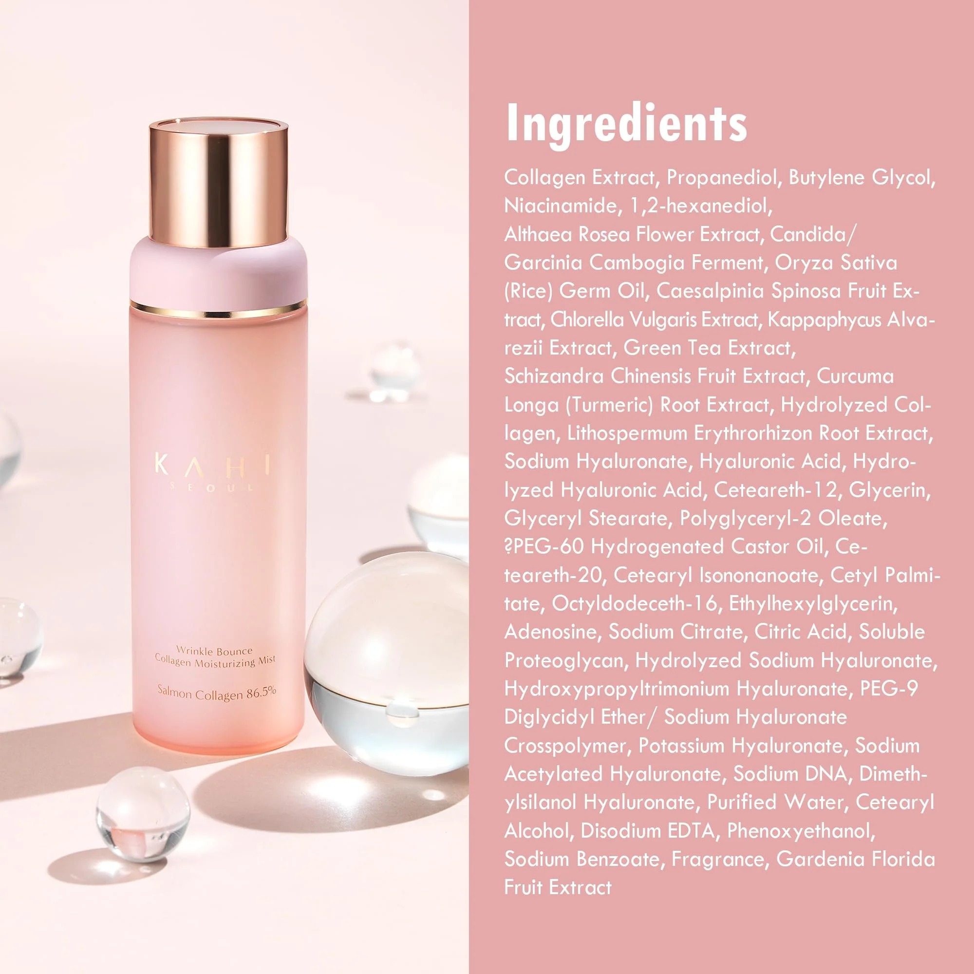 KAHI Fine Line Bounce Collagen Serum Facial Mist Ampoule Korean Skin Care | Hydrating Face Mist Daily Face Serum | Facial Mist Spray Hydration Daily Moisturizer for Face 4.06 fl oz - Image 2