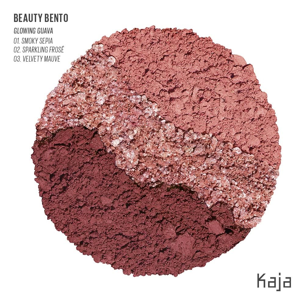Kaja 3 Colors Eyeshadow - Beauty Bento 07 Glowing Guava | Mosaic Chrome, Shimmer, Matte finish, Cruelty free, K-Beauty Mini Palettes, Easy Finger Blendable, Glitter, High Pigmentation, 0.03 Oz - Image 8