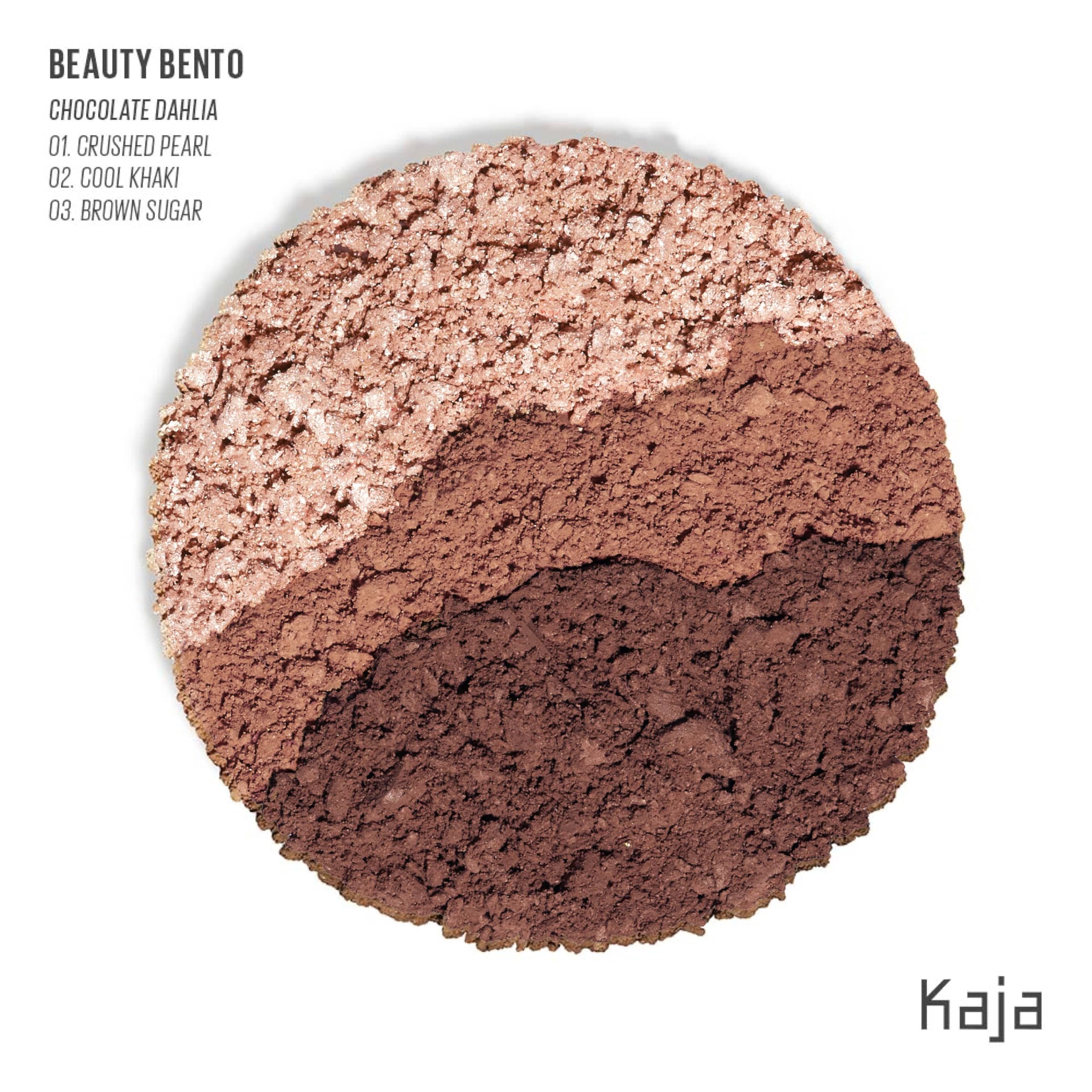 Kaja 3 Colors Eyeshadow - Beauty Bento 08 Chocolate Dahlia | Mosaic Chrome, Shimmer, Matte finish, Cruelty free, K-Beauty Mini Palettes, Easy Finger Blendable, Glitter, High Pigmentation, 0.03 Oz - Image 9