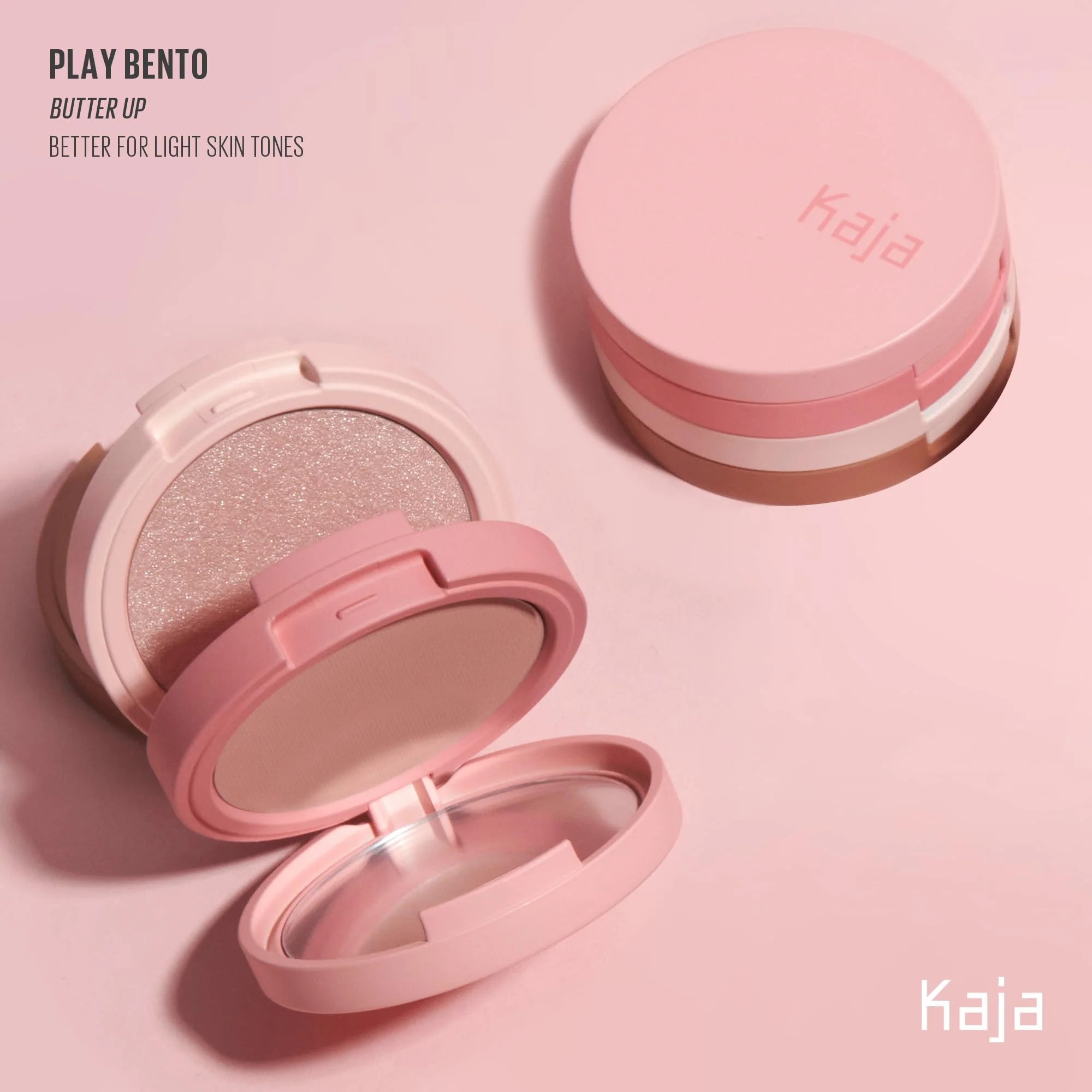 KAJA 3 Colors Palette - Play Bento_Butter Up | Powder Blusher, Highlighter, Cream Bronzer, Creamy Application, with Mango Seed Butter, Powdery Finish, Easy Finger Application, Lightweight Formula - Image 6