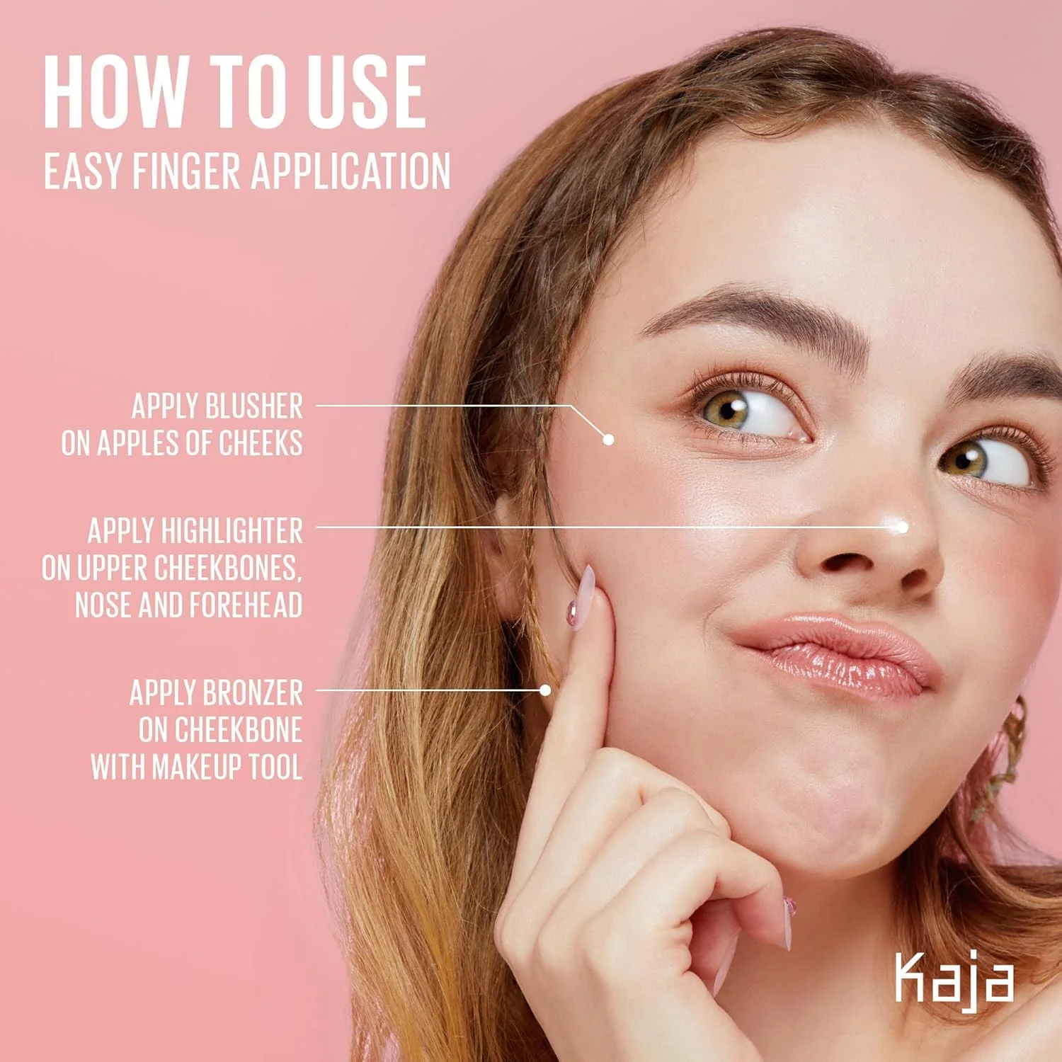Kaja 3-in-1 Blendable Sculpting Trio - Play Bento | with Mango Seed Butter, Cream Bronzer, Powder Blush, and Highlighter, 00 Sugar Cookie - Image 6