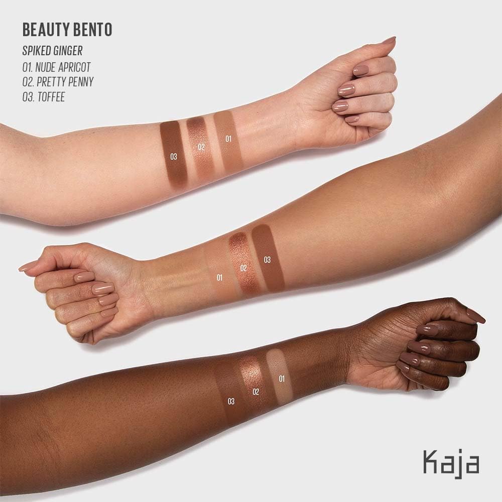 Kaja Beauty Bento Collection - Bouncy Eyeshadow Trio | Warm Honey Tones, Travel Size, 10 Spiked Ginger, 2019 Allure Best of Beauty Award, 0.03 Oz - Image 2