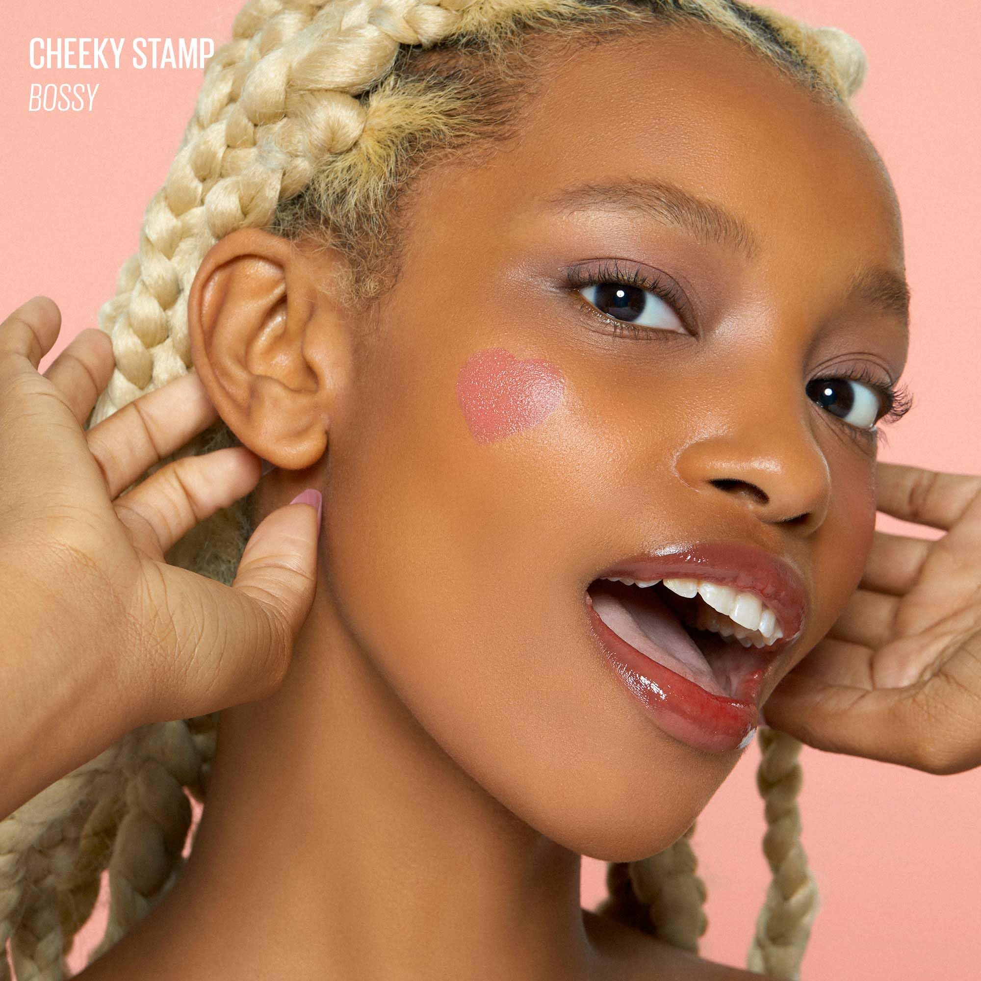 KAJA Blusher - Cheeky Stamp 03 Bossy | Kbeauty, Cute Makeup, Buildable & Blendable Shade with Heart-shaped Applicator, Sunkissed Finish, Travel size, Hygienic, Portable, Korean Makeup, 0.17 Oz - Image 5
