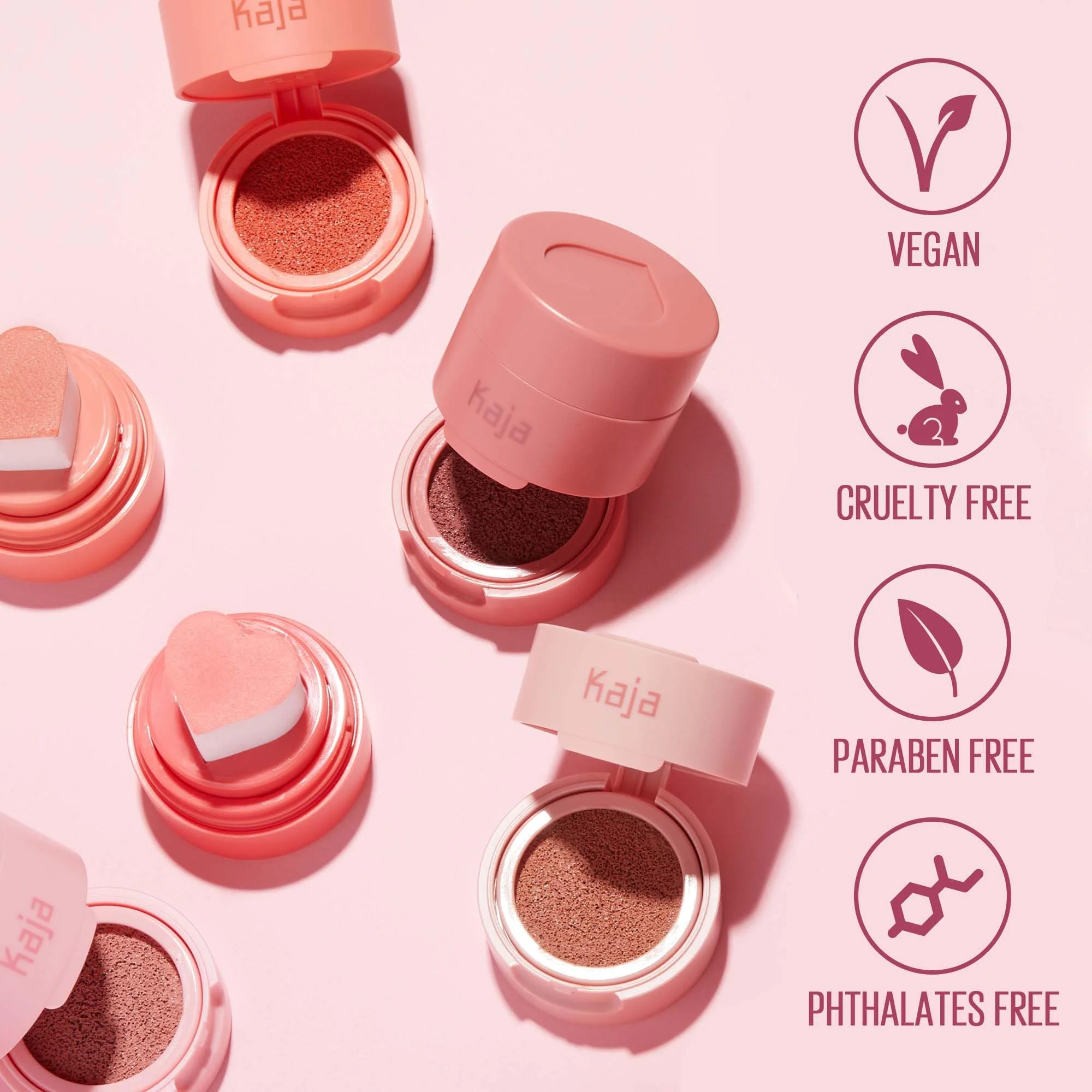 KAJA Blusher - Cheeky Stamp 03 Bossy | Kbeauty, Cute Makeup, Buildable & Blendable Shade with Heart-shaped Applicator, Sunkissed Finish, Travel size, Hygienic, Portable, Korean Makeup, 0.17 Oz - Image 7