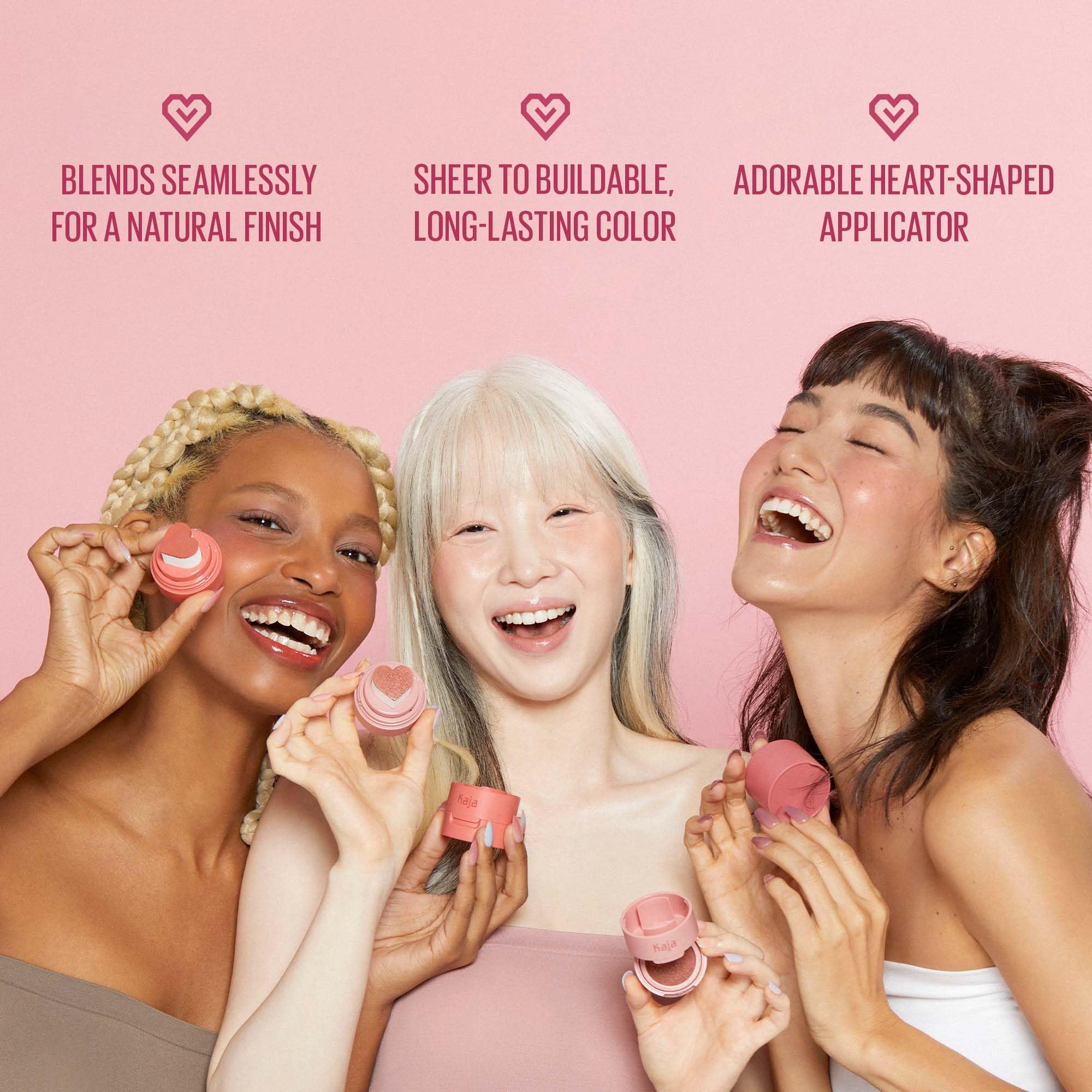KAJA Blusher - Cheeky Stamp 07 Spicy | Kbeauty, Cute Makeup, Buildable & Blendable Shade with Heart-shaped Applicator, Sunkissed Finish, Travel size, Hygienic, Portable, Korean Makeup, 0.17 Oz - Image 5