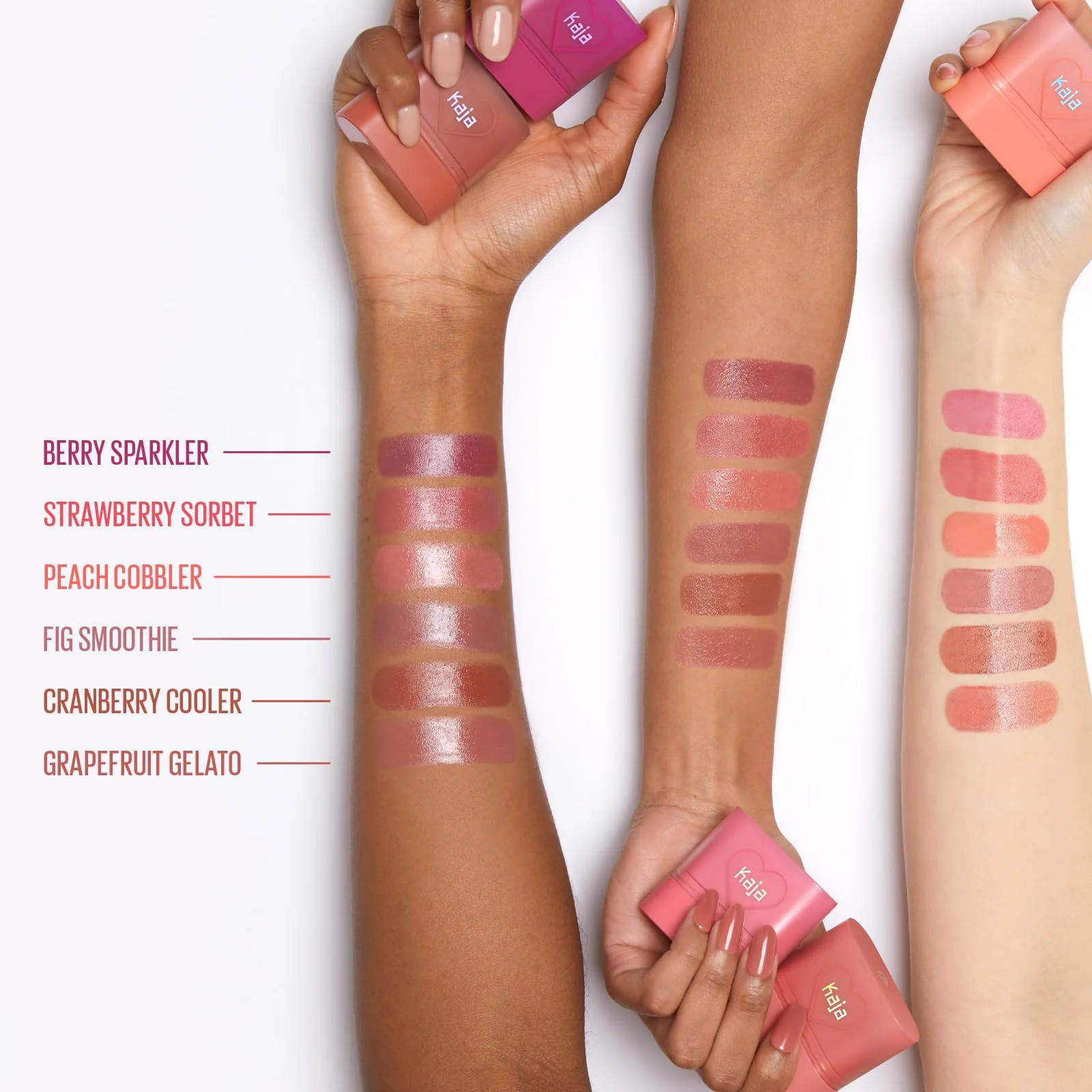 KAJA Cheek & Lip - Dewy Bar 05 Cranberry Cooler | Creamy Blusher and Balm Multi-Stick, 45% Moisturizing Oil, Apple Extract, Vitamin-Hyaluronic Acid Infused, High Shine, Non-Sticky, Easy Blending, 10g - Image 2