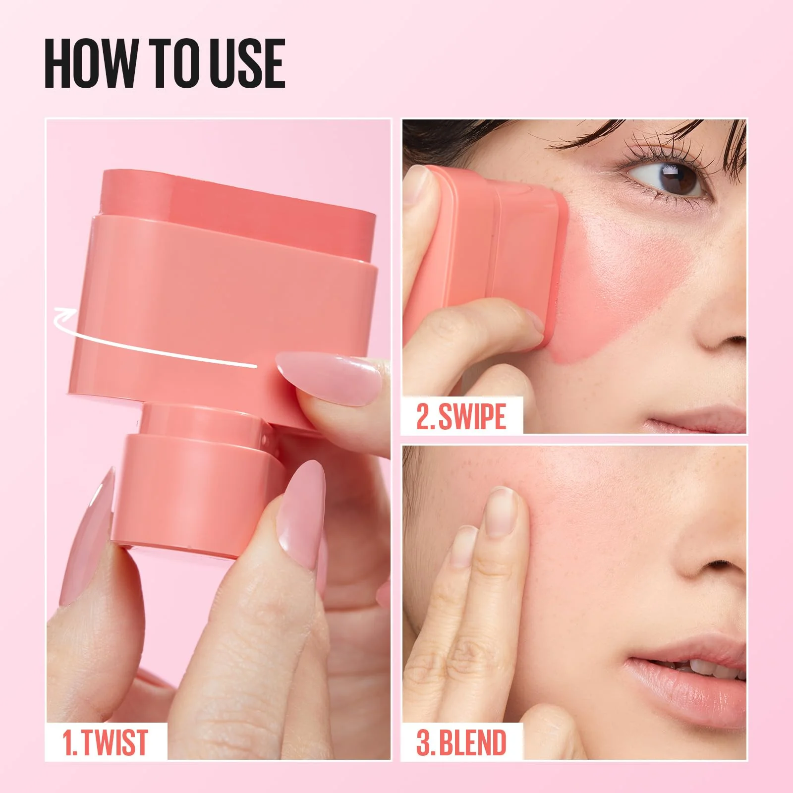 KAJA Cheek & Lip - Dewy Bar 05 Cranberry Cooler | Creamy Blusher and Balm Multi-Stick, 45% Moisturizing Oil, Apple Extract, Vitamin-Hyaluronic Acid Infused, High Shine, Non-Sticky, Easy Blending, 10g - Image 3