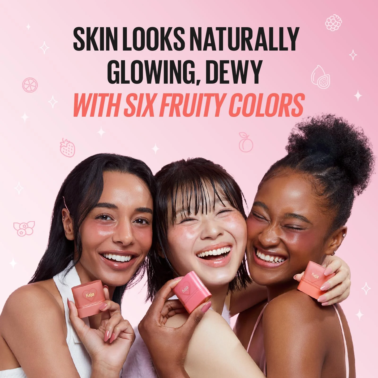 KAJA Cheek & Lip - Dewy Bar 06 Grapefruit Gelato | Creamy Blusher and Balm Multi-Stick, 45% Moisturizing Oil, Apple Extract, Vitamin-Hyaluronic Acid Infused, High Shine, Non-Sticky, Easy Blending, 10g - Image 4