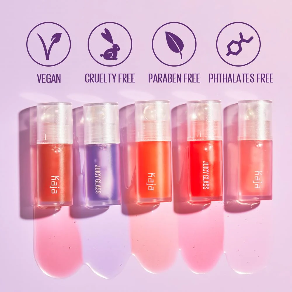 Kaja Juicy Glass Lip Plumping Oil | 01 Rose Hip Spritz | Hydrating, Feel Plumped and Lightweight with Vitamin Tree Fruit Oil, Vegan, Cruelty-Free, Clear Tint Stain Shine Gloss Plumper - Image 7