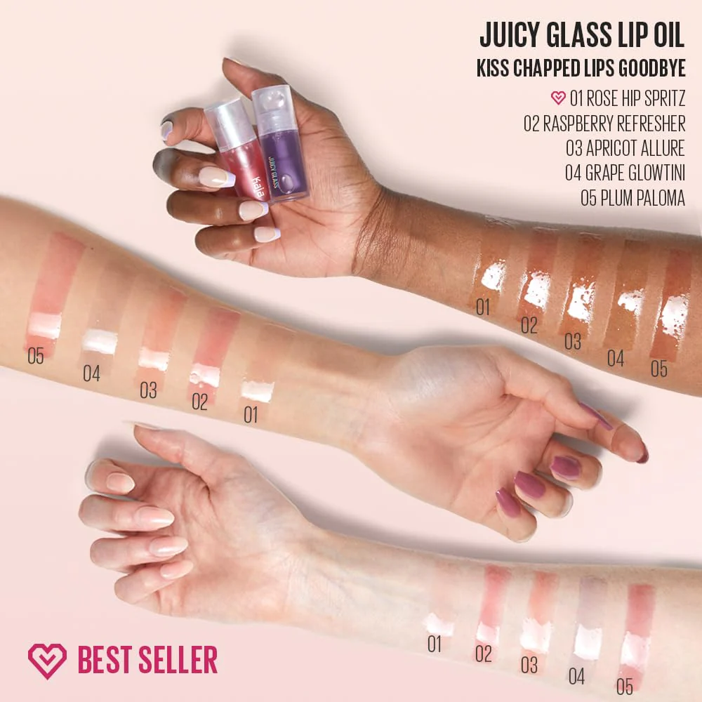 Kaja Juicy Glass Lip Plumping Oil | 02 Raspberry Refresher | Hydrating, Feel Plumped and Lightweight with Vitamin Tree Fruit Oil, Vegan, Cruelty-Free, Clear Tint Stain Shine Gloss Plumper - Image 2