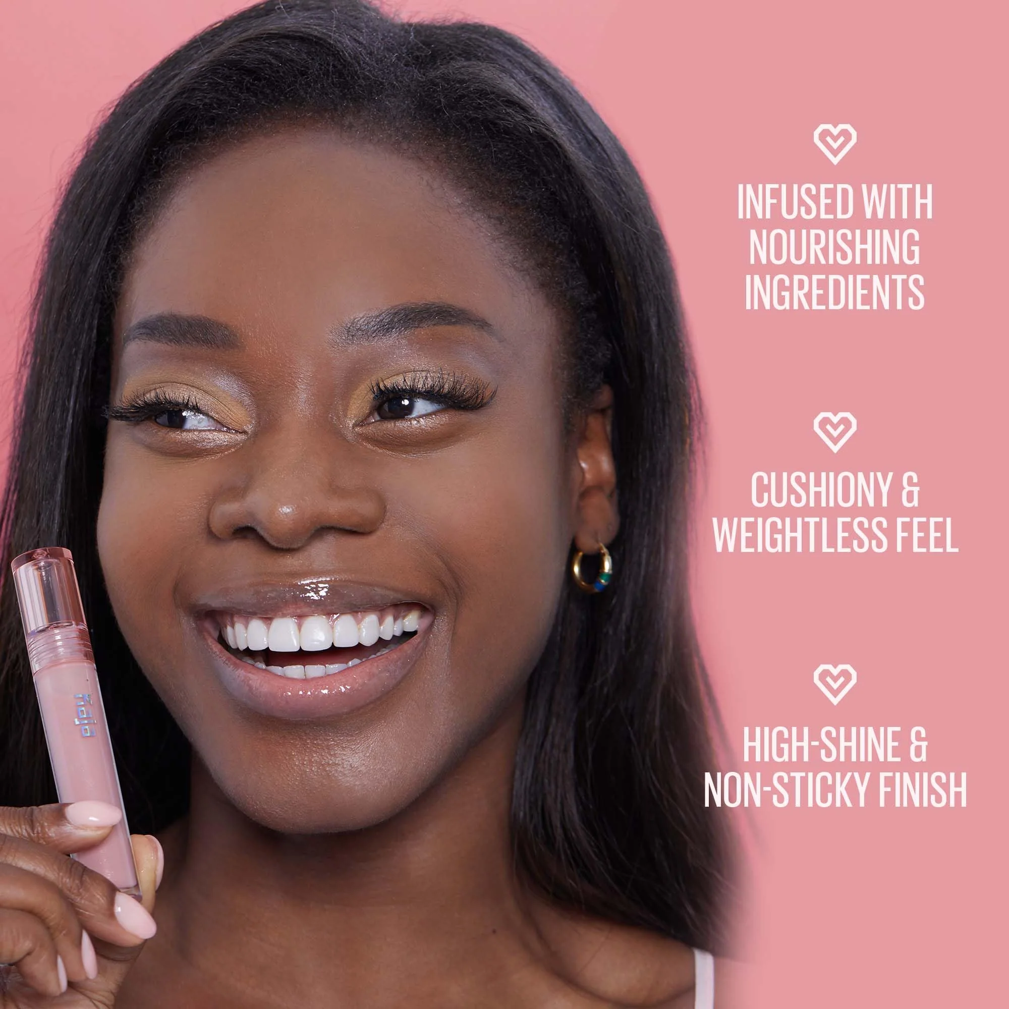 Kaja Lip Balm - Gloss Shot 01 Crystal Clear | High Shine, Non-Sticky, with Jojoba Oil, Sheer, Hydrating, Juicy, Plumper Looking, Non-irritating, Shea Butter, 0.14 FL Oz - Image 5