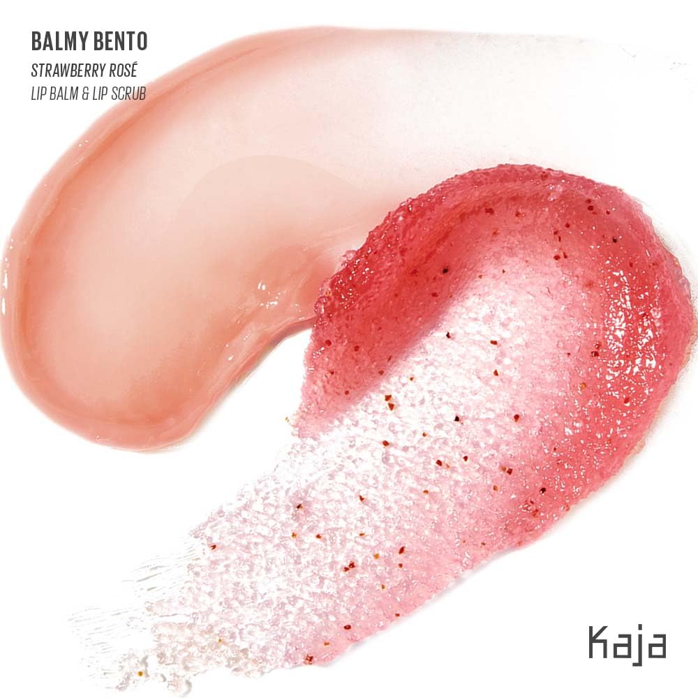 Kaja Lip Bento Balm + Scrub | with Coconut Oil, Coral Finish, Moisturize, Exfoliate, Smoothes Lips, Compact Travel Size, Strawberry Rosé, 0.4 Oz - Image 7