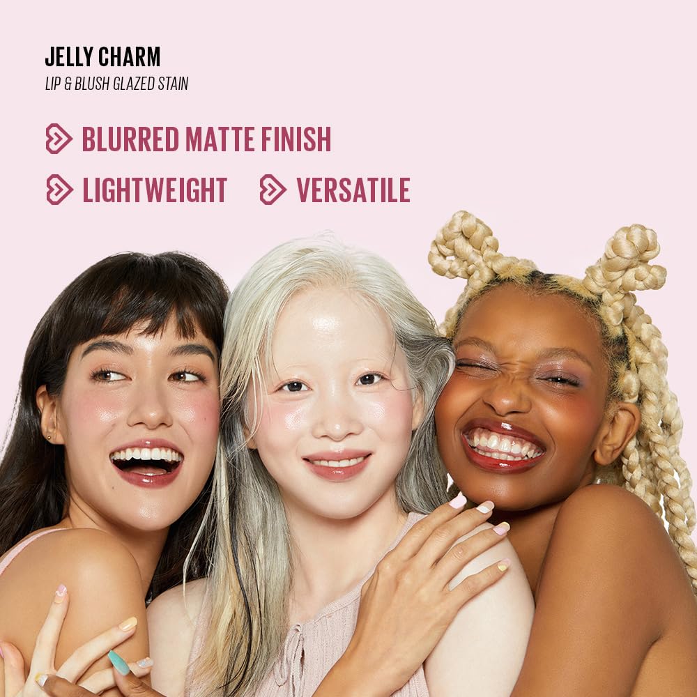 Kaja Lip & Blush Glazed Keychain Stain - Jelly Charm 02 Squeeze Guava | with Triple Berry Complex, Lemon Fruit Extrac & Olive Squalane, Hydrating, Long Lasting Lip Tint - Image 8