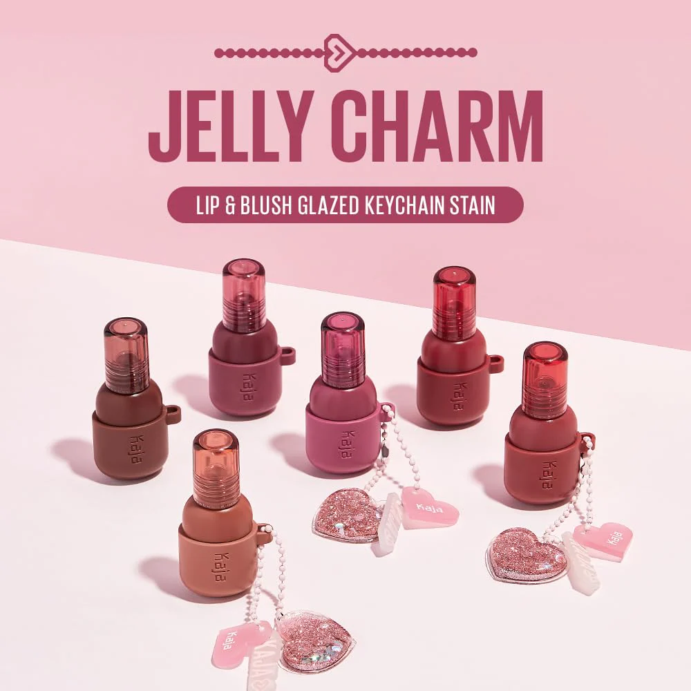 Kaja Lip & Blush Glazed Keychain Stain - Jelly Charm 03 Berry Colada | with Triple Berry Complex, Lemon Fruit Extract & Olive Squalane, Hydrating, Long Lasting Tint - Image 9