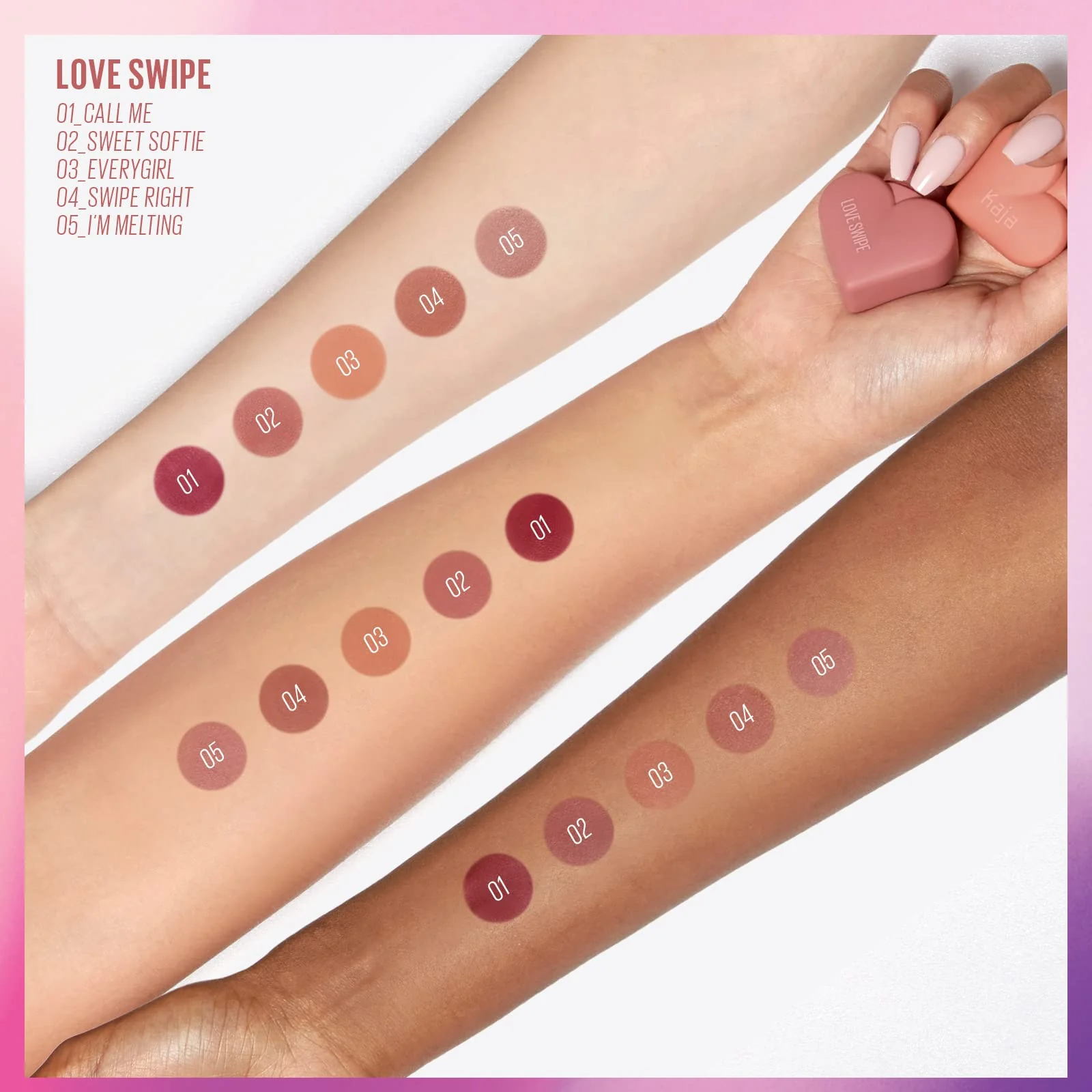 Kaja Lip Mousse - Love Swipe 05 I'm Melting | with Raspberry Seed Oil and Vitamin E, Buildable, Blendable, Moisturizing, Velvet Finish, Weightless Texture, Deep Shades, 0.22 Oz - Image 3