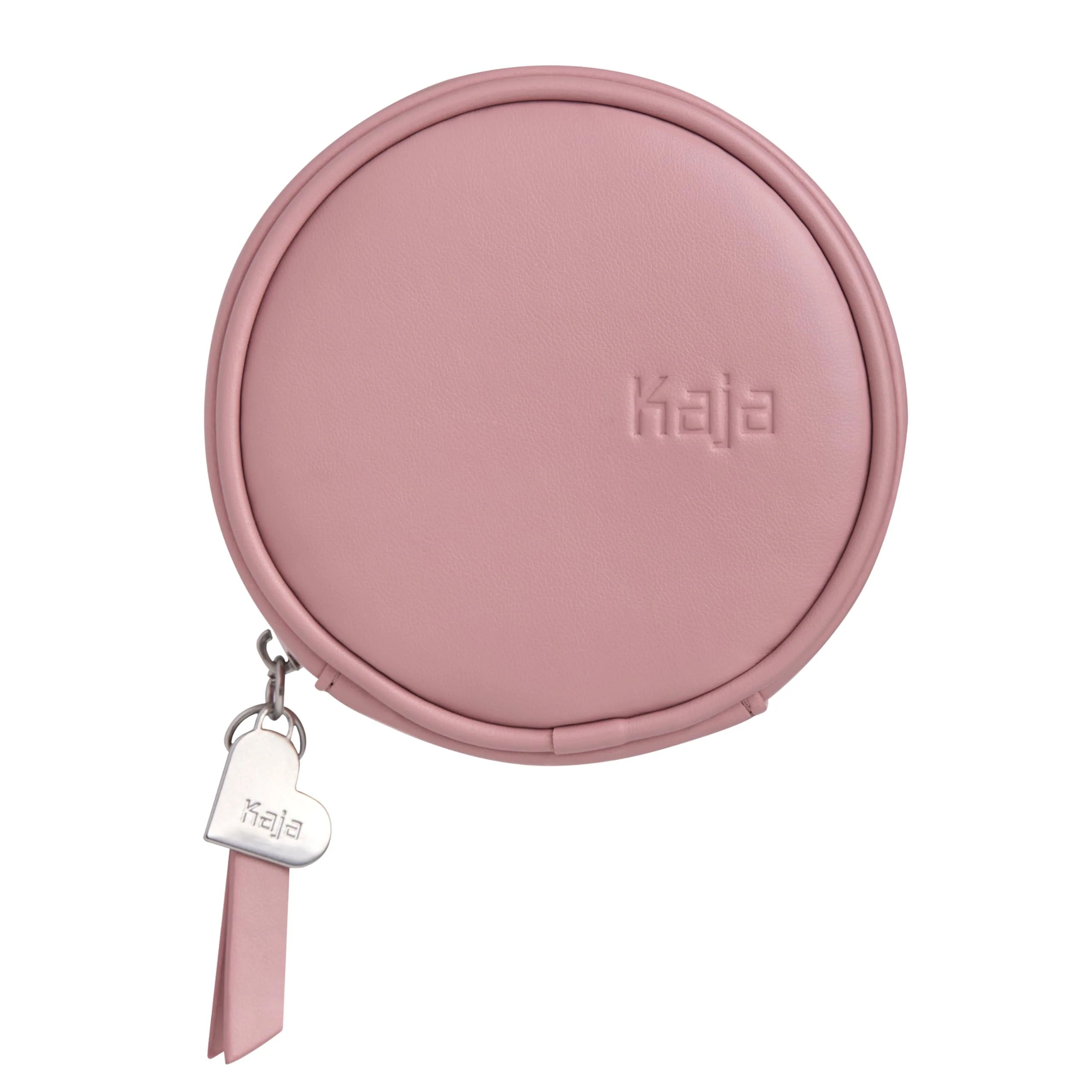 Kaja Makeup Pouch - Let's Go Bag | Multifunctional Makeup Round Bag for Women and Girls, Waterproof, Durable, Travel Friendly, Portable, Great Gifts Idea (Pink)