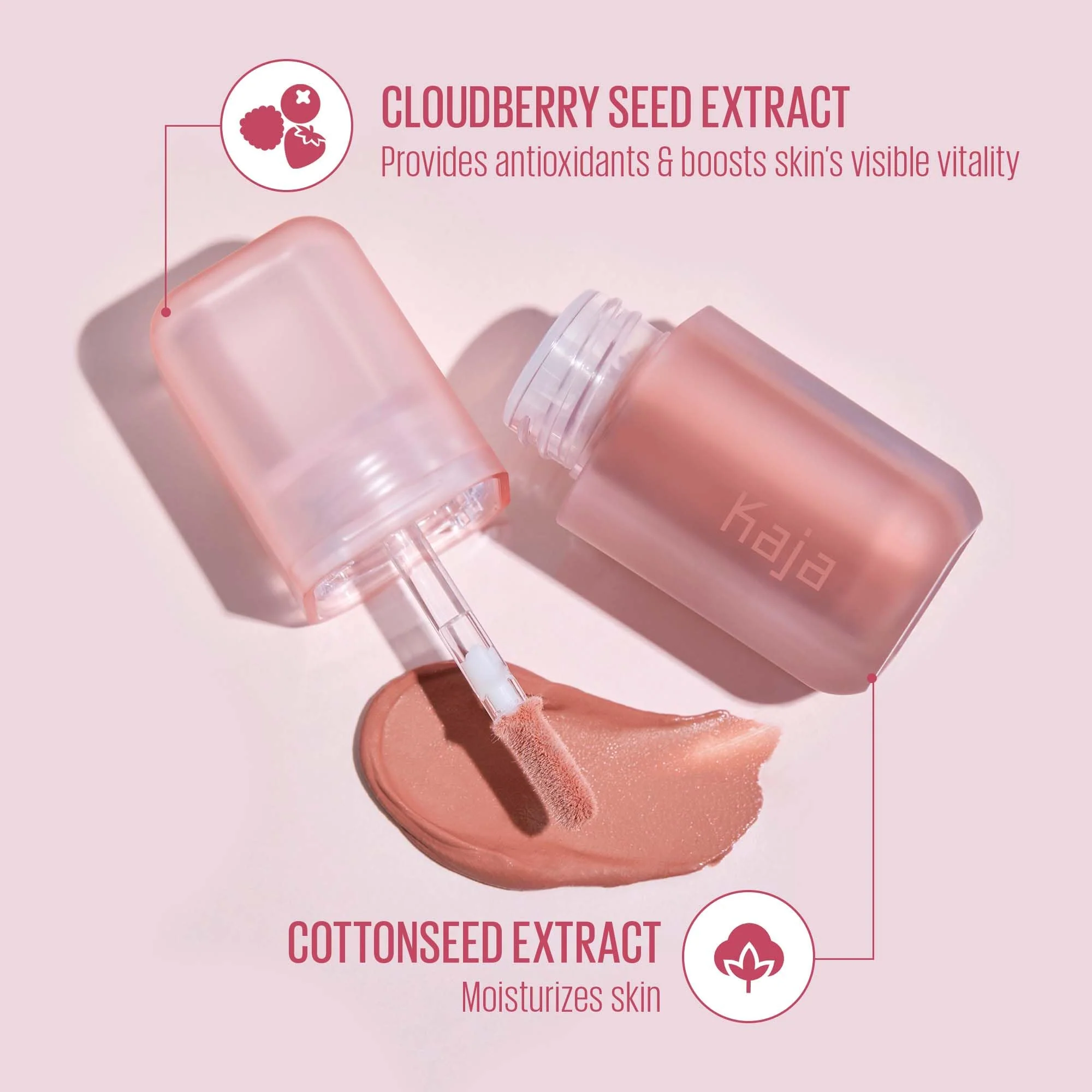 Kaja Multi-purpose Liquid Eyeshadow & Blush - Whipped Dream | with Cotton Seed Oil, 4 Shades, Buildable, Blendable, Airy Semi-matte Finish, 03 Rose Macaron, 0.17 Oz - Image 6