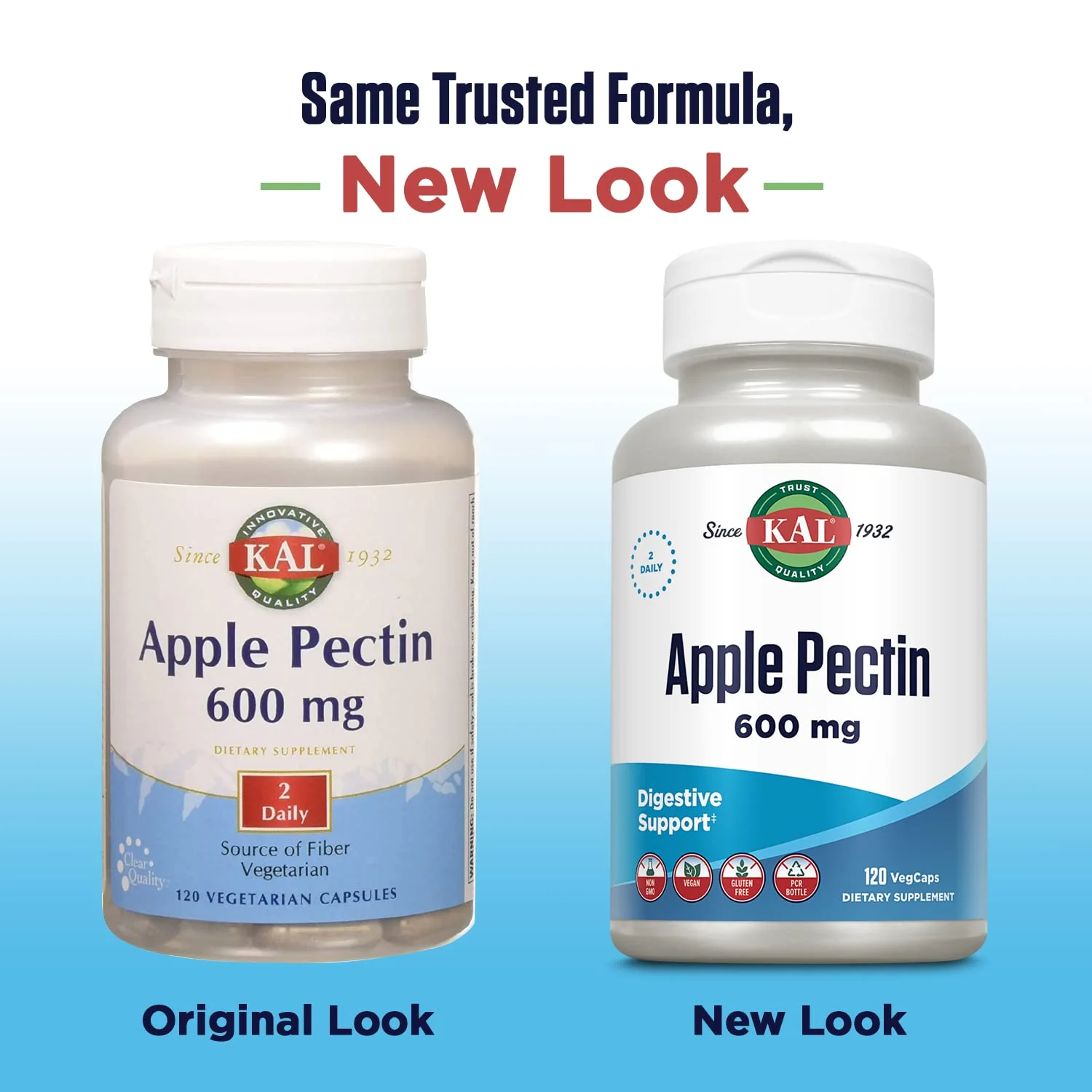 Kal 600 Mg Apple Pectin, 120 Count - Image 2