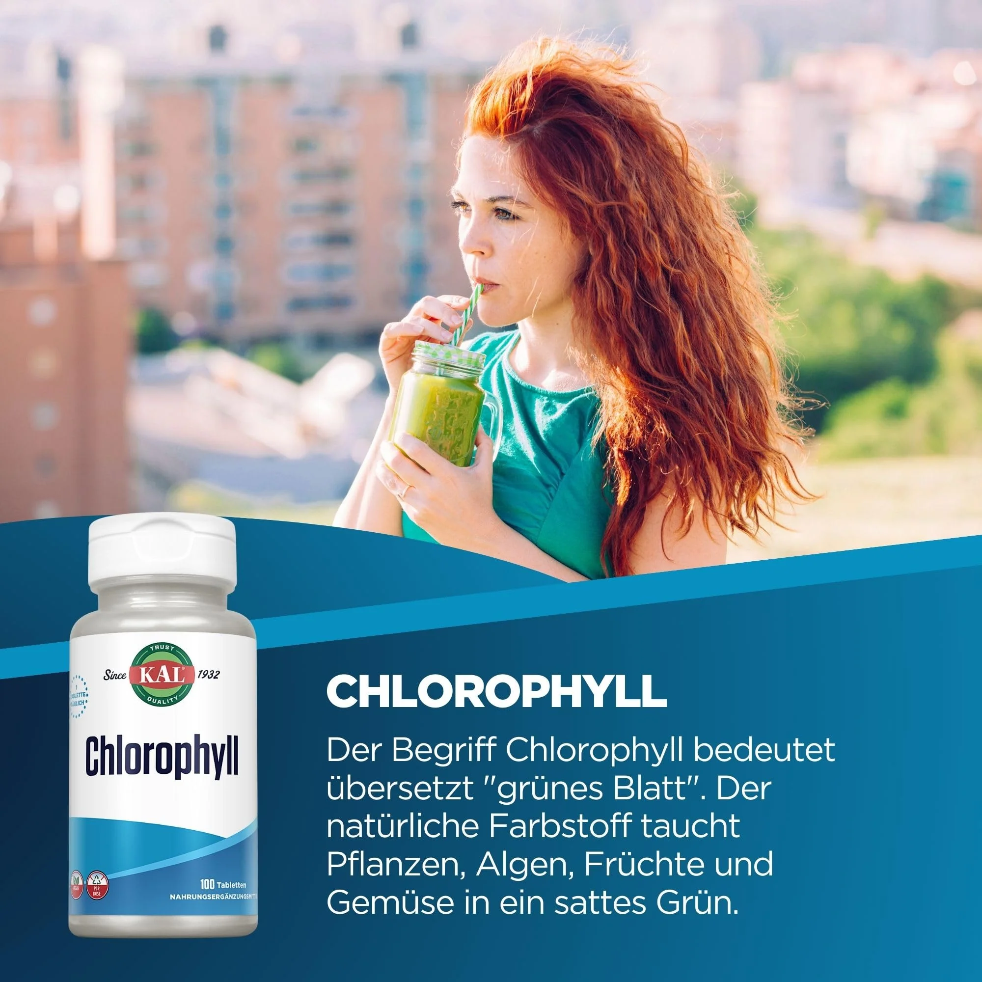 KAL Chlorophyll Tablets, 20 mg, 100 Count - Image 2