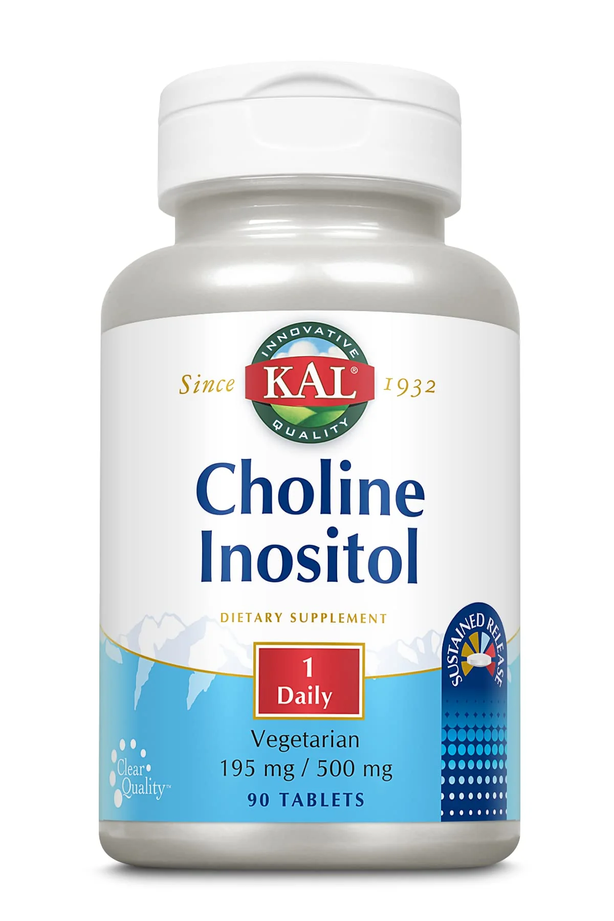 KAL Choline Inositol Tablets 195/500 mg 90 Count
