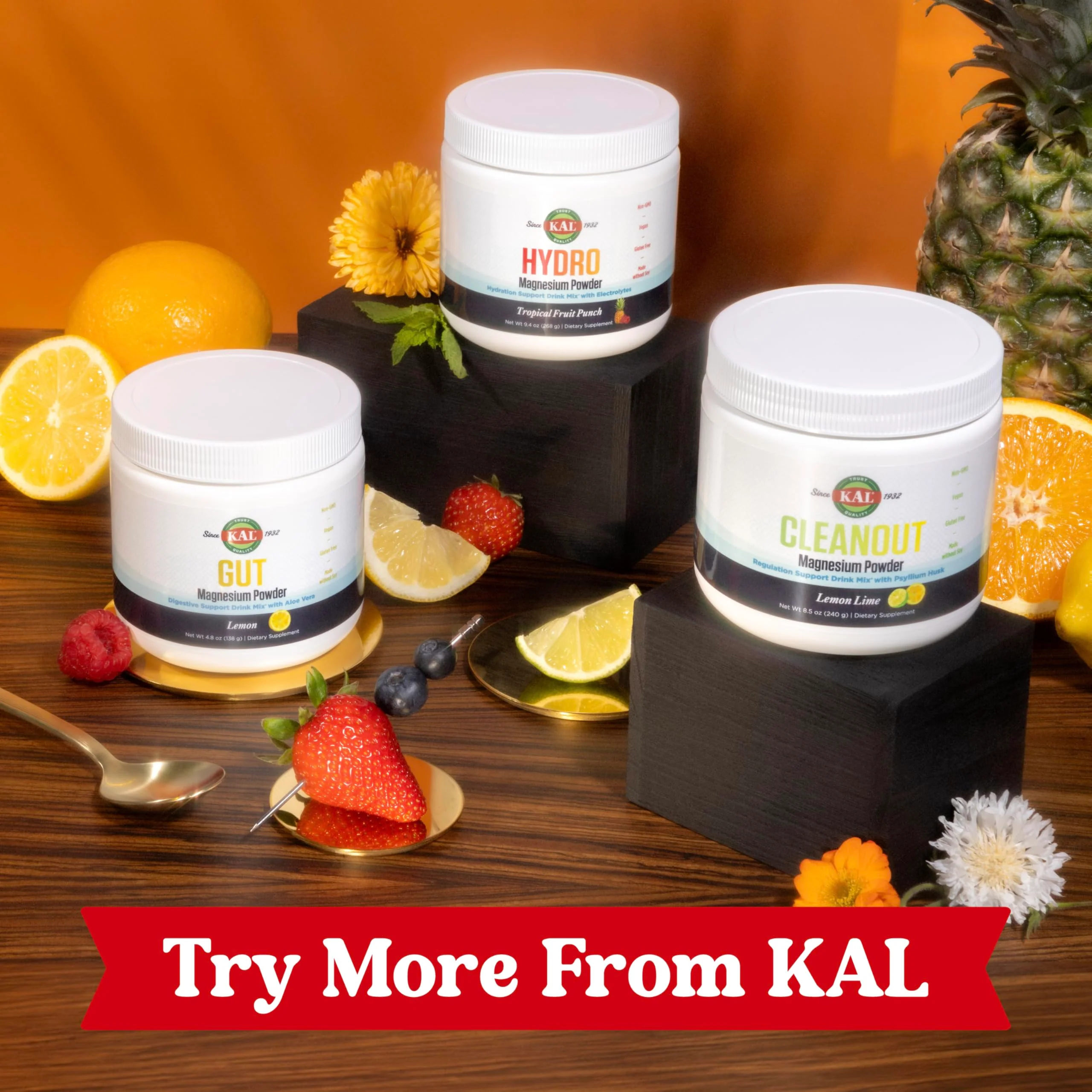 KAL Gut Magnesium Plus Aloe Vera Powder - Lemon Drink Mix - Magnesium Citrate Supplement with Aloe Vera Gel for Digestion & Relaxation Support - No Sugar - 60-Day Guarantee, 40 Servings, 4.8 OZ - Image 2