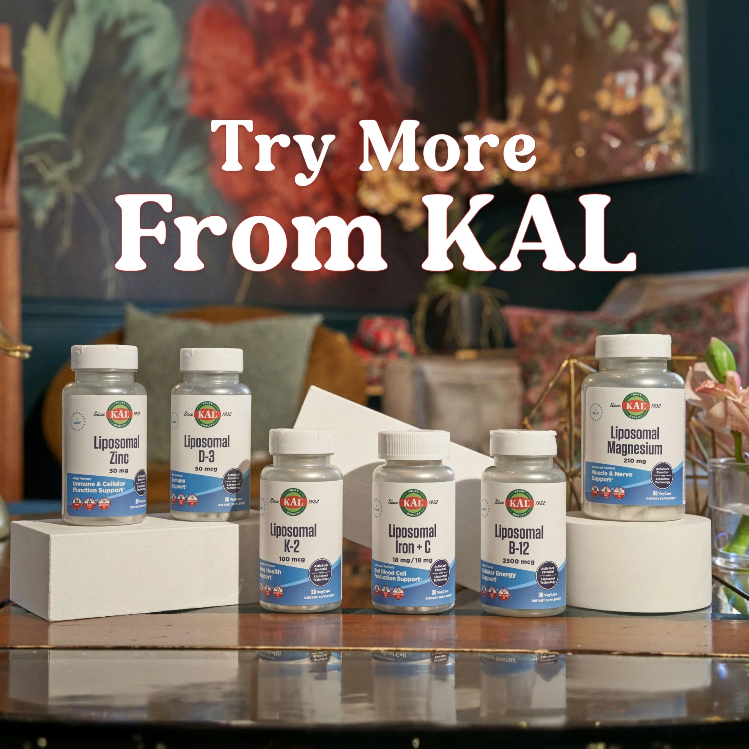 KAL Liposomal Iron Supplement with Liposomal Vitamin C, Iron Supplement for Women and Men, High Absorption, Gentle Iron Pills, Vegan, Gluten Free, 30 Servings, 30 VegCaps - Image 2