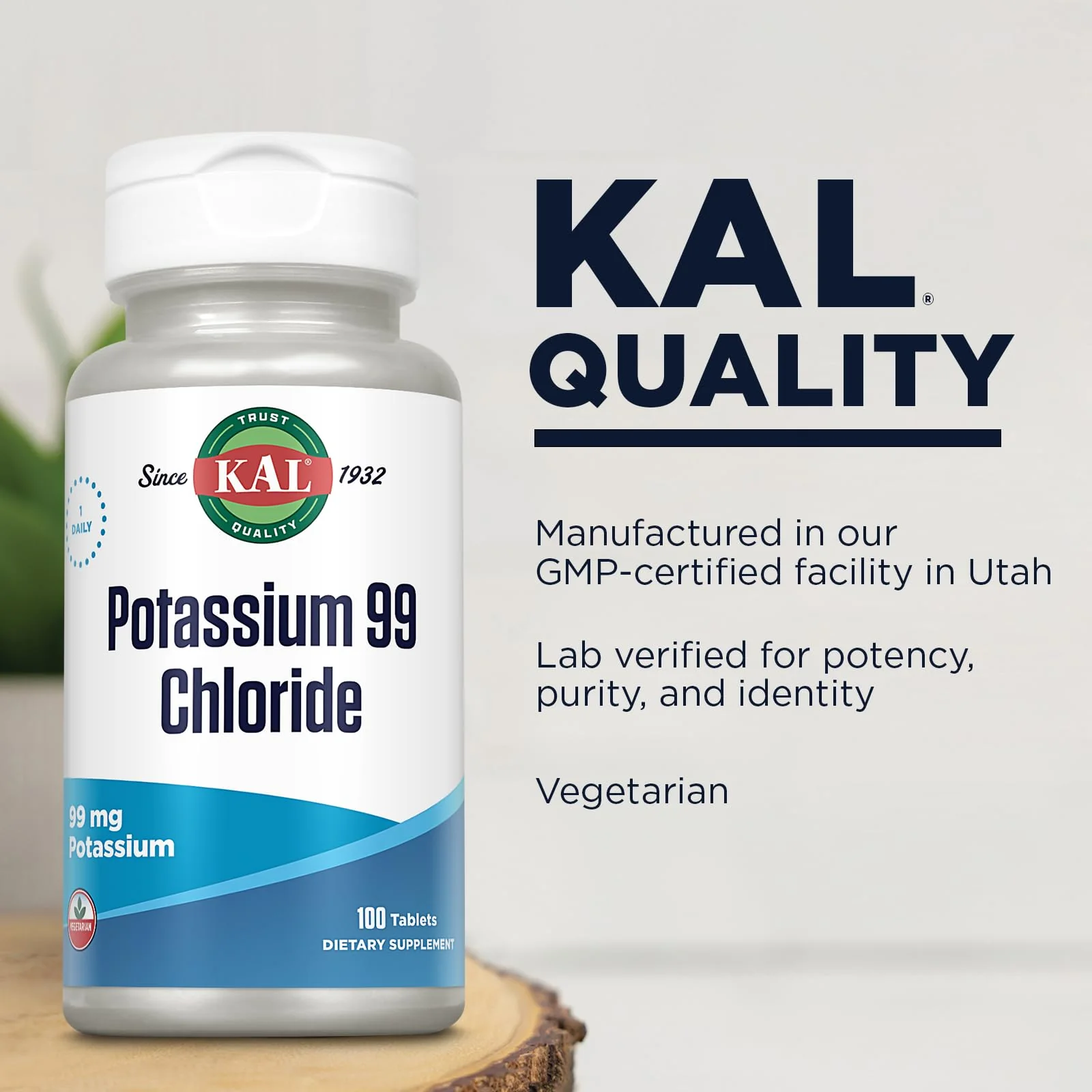 KAL Potassium 99 Chloride - 99 mg Potassium Chloride Supplement Pills, Electrolytes Tablets for Overall Health for Women and Men - 100 Tablets - Image 4