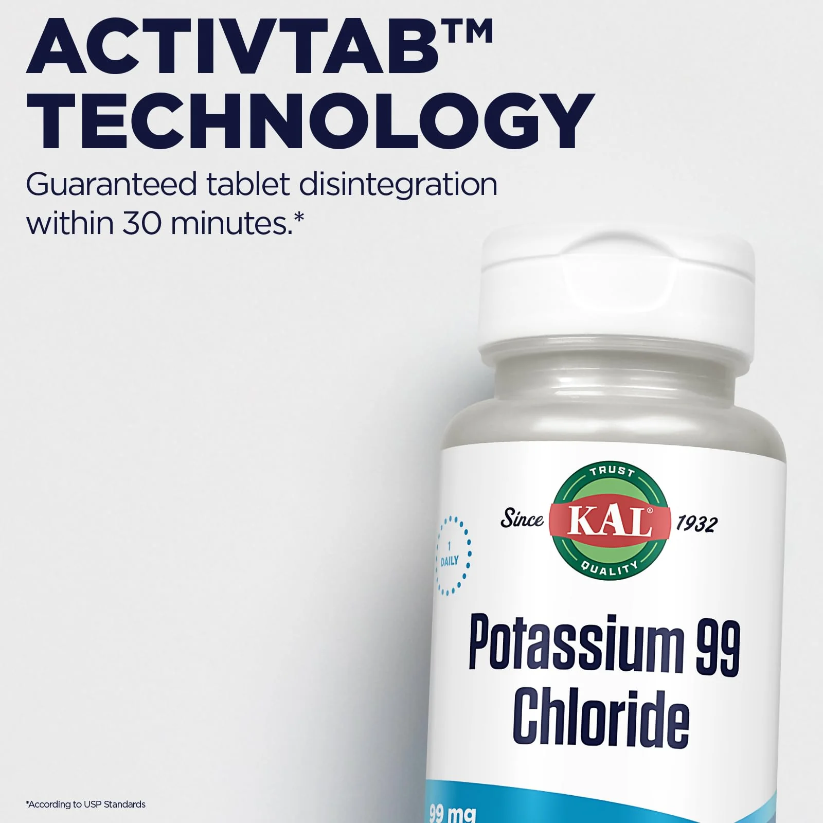 KAL Potassium 99 Chloride - 99 mg Potassium Chloride Supplement Pills, Electrolytes Tablets for Overall Health for Women and Men - 100 Tablets - Image 5