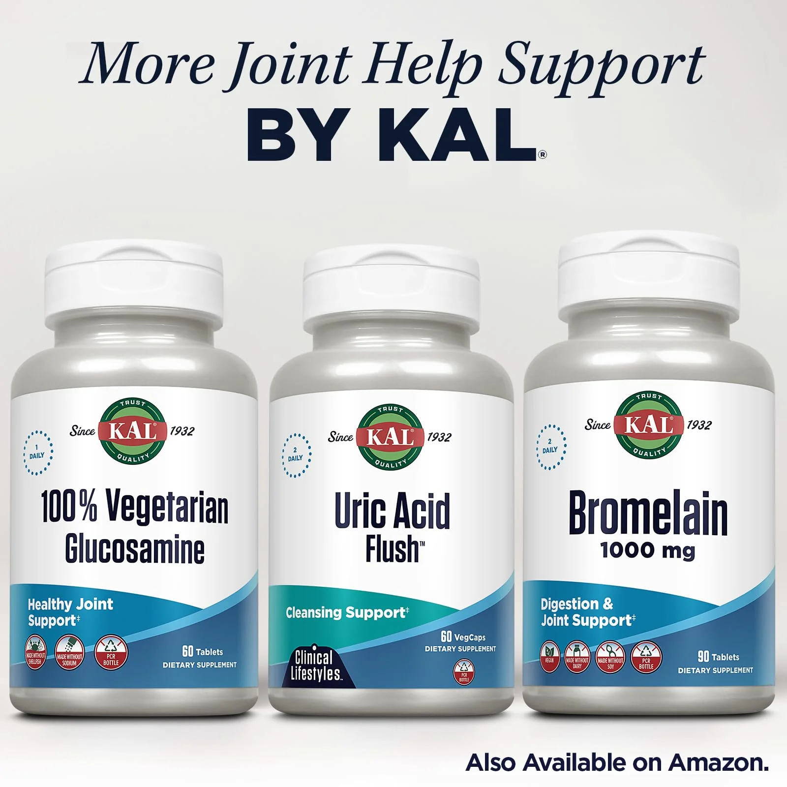 KAL Uric Acid Flush, Joint Health Supplement with Tart Cherry Extract, Celery Seed and Turmeric Extract, Joint Comfort and Mobility Support, Lab Verified, 60-Day Guarantee, 30 Servings, 60 VegCaps - Image 2