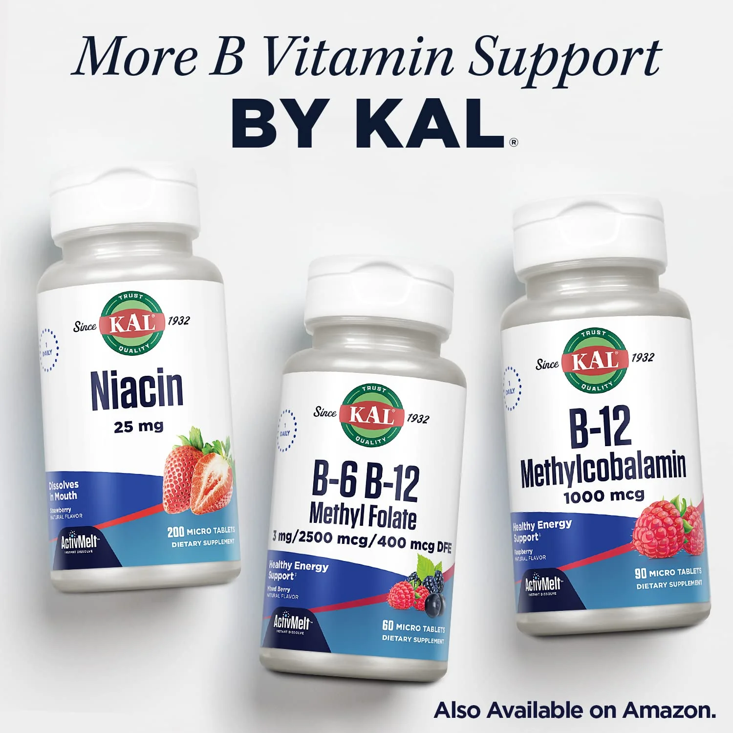 KAL Vitamin B2 100mg, Riboflavin B2, Healthy Energy and Metabolism Supplement, Red Blood Cell Synthesis Support, Enhanced Absorption ActivTabs, Vegan, 60-Day Guarantee, 60 Servings, 60 Tablets - Image 6