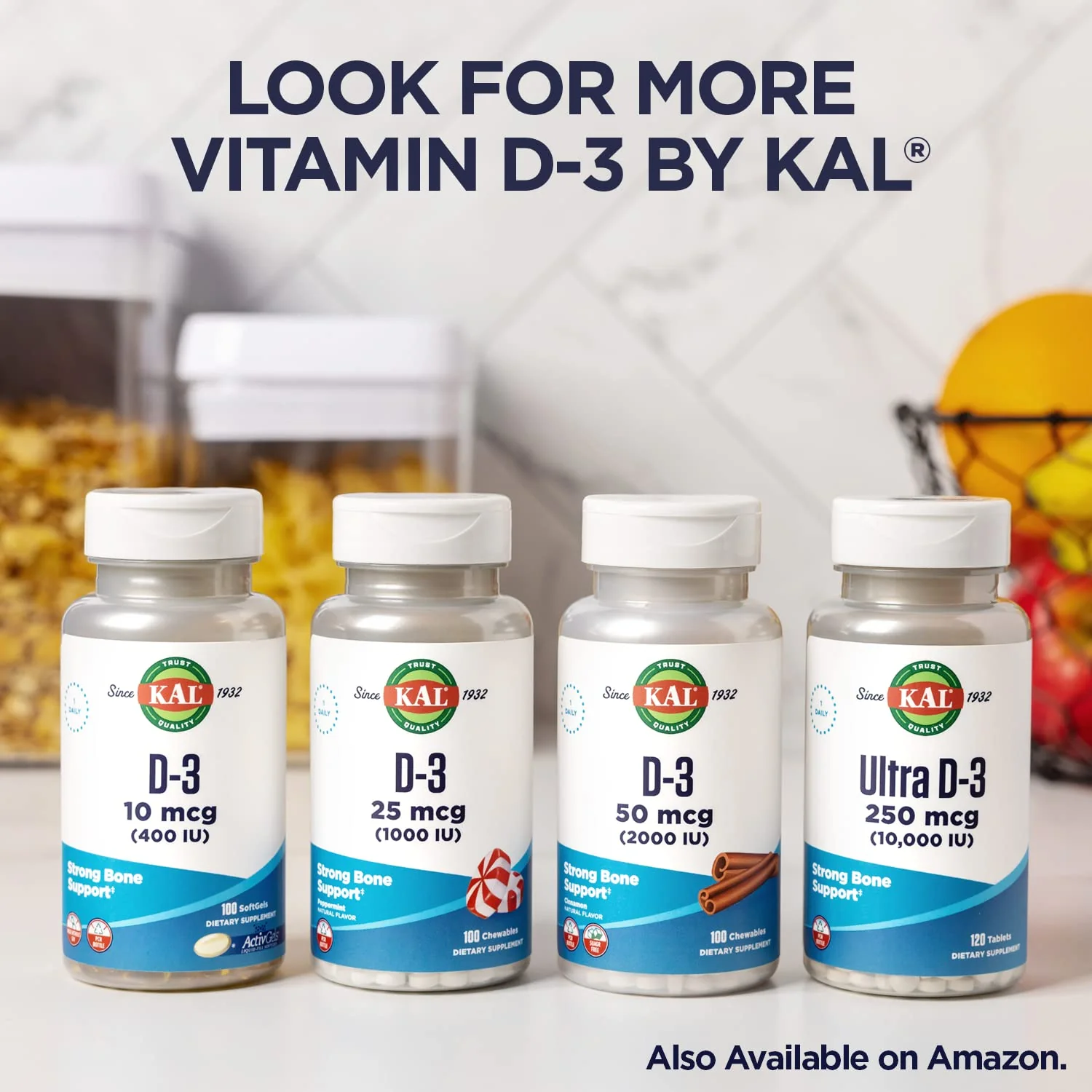 KAL Vitamin D3 5000 IU 125 mcg, High Potency Vitamin D Tablets, Calcium Absorption, Bone Health and Immune Support Supplement, Rapid Disintegration D-3 ActivTabs, 60-Day Guarantee, 60 Serv, 60 Tablets - Image 6