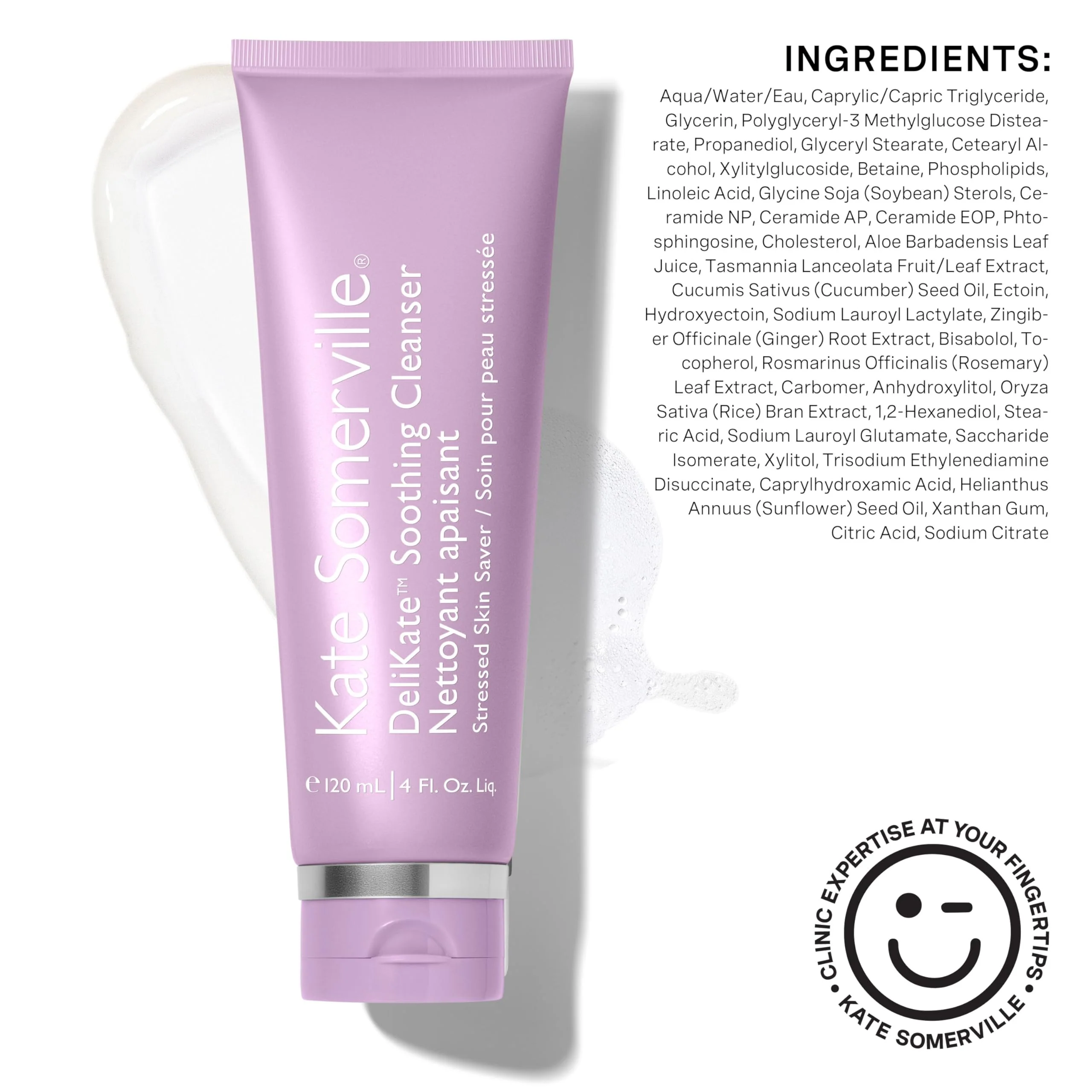 Kate Somerville DeliKate Soothing Cleanser – Hydrating Face Wash for Sensitive Skin, Clinically Proven to Relieve Redness, Irritation & Tightness, 4 Fl Oz - Image 4