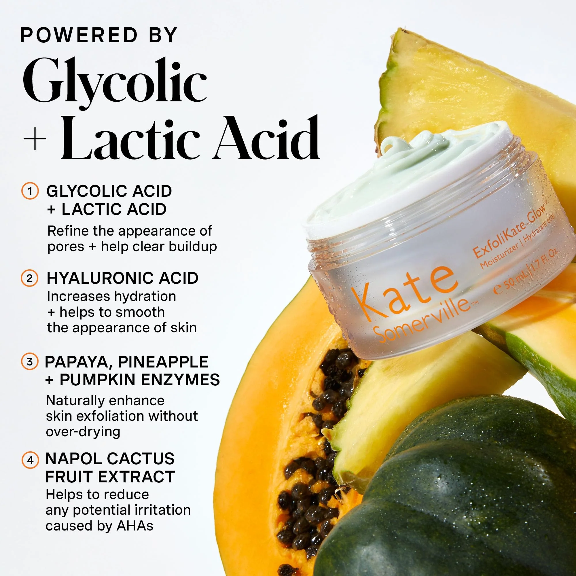 Kate Somerville ExfoliKate Glow Moisturizer – Clinically Formulated Daily Face Cream, Gently Exfoliates and Hydrates, 1.7 Fl Oz - Image 10