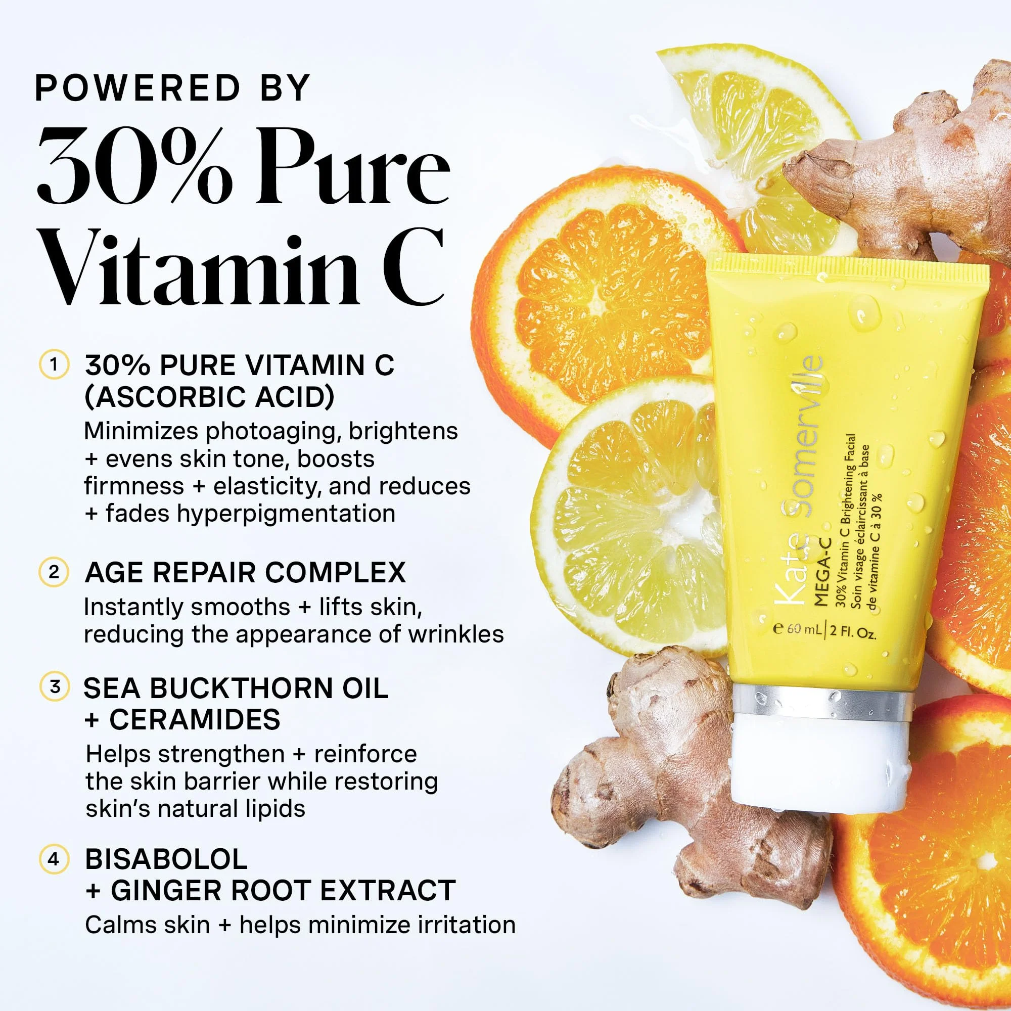 Kate Somerville Mega-C 30% Vitamin C Brightening Facial Mask – Clinic-Grade Treatment to Brighten, Even Skin Tone & Firm, 2 Fl Oz - Image 11