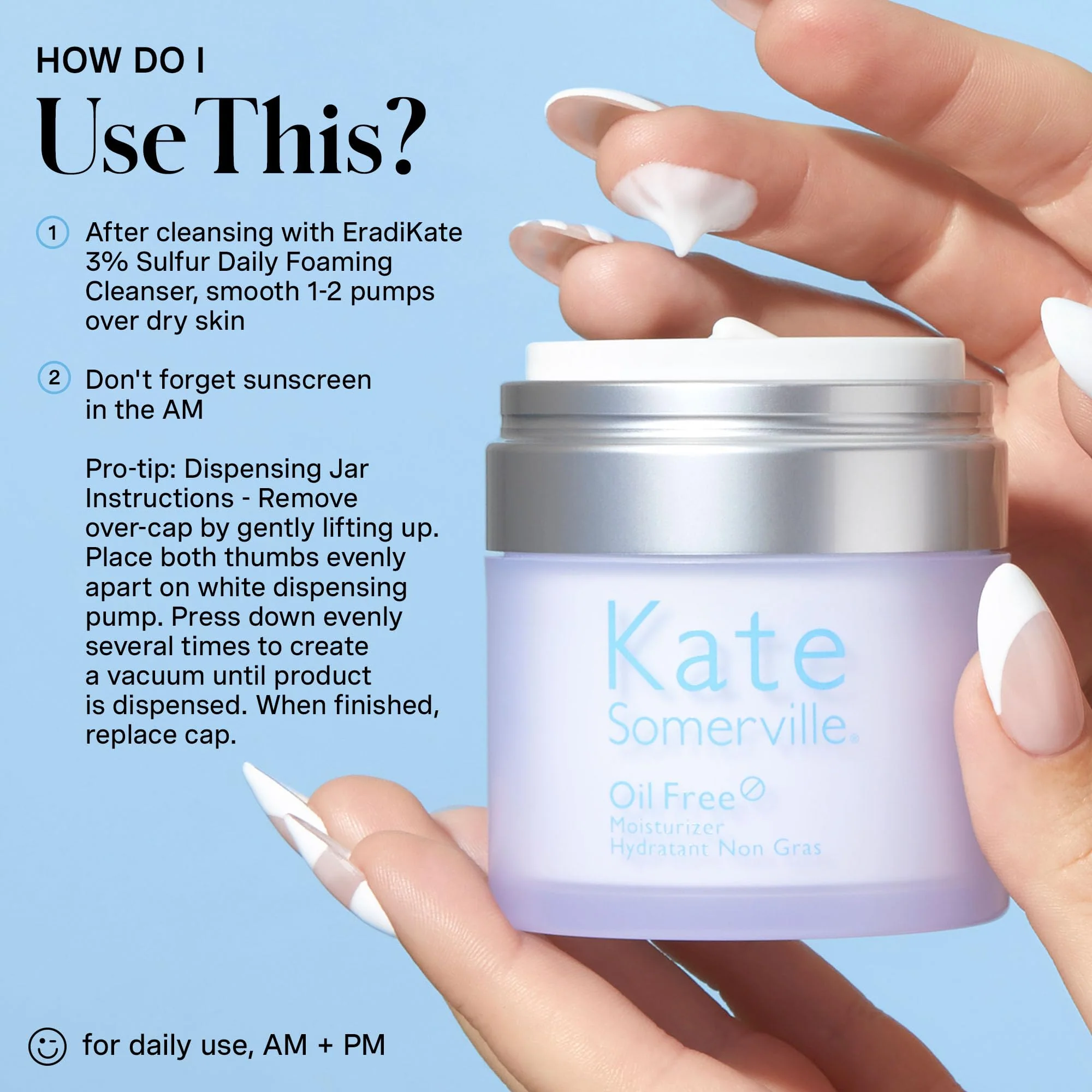 Kate Somerville Oil Free Moisturizer – Clinically Formulated Face Cream for Oily Skin, Lightweight, and Hydrating Daily Oil Control, 1.7 Fl Oz - Image 8