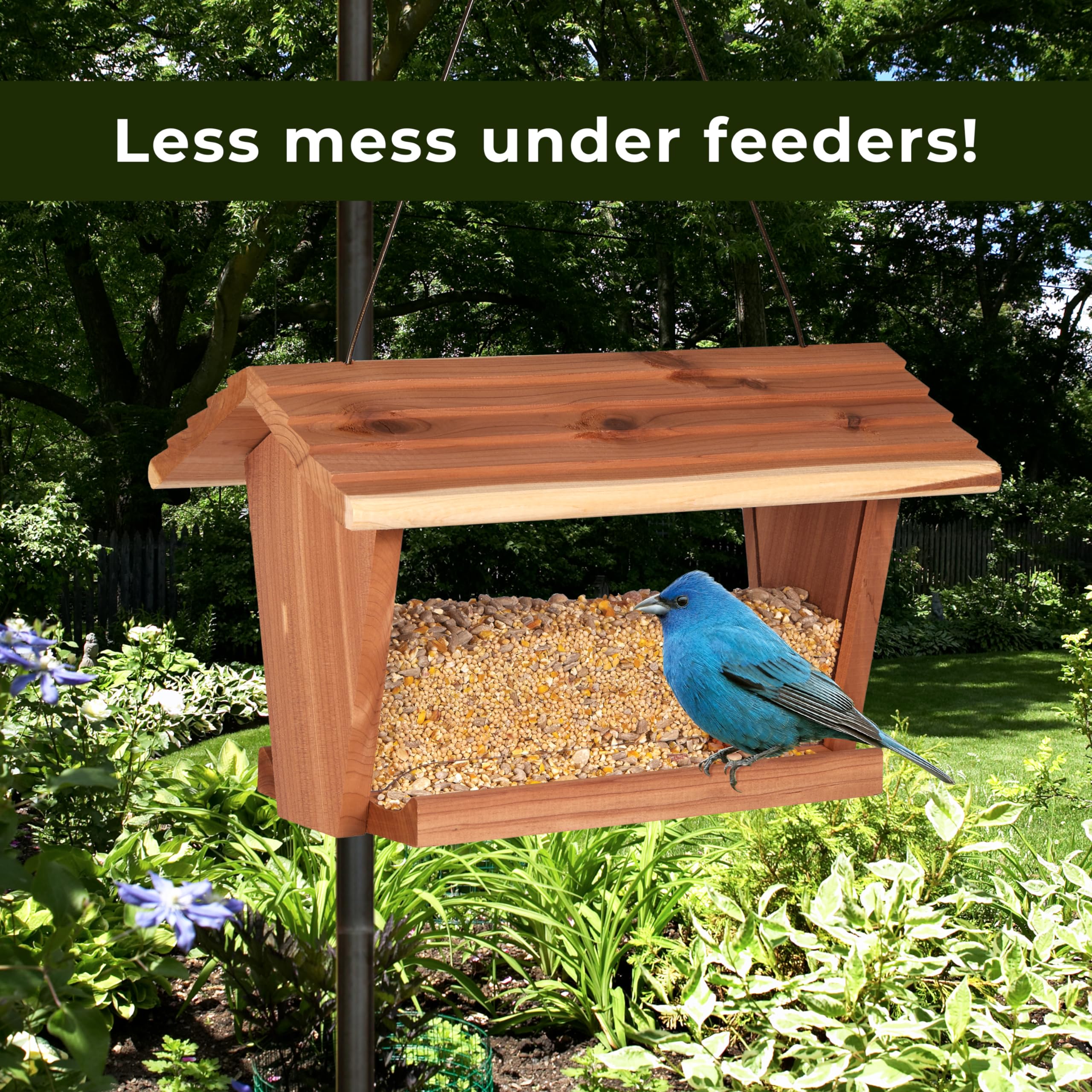 Kaytee Wild Bird No Mess Food Seed Blend For Blue Jays, Woodpeckers, Juncos, Cardinals, Grosbeaks, Sparrows, and Finches, 5 Pound - Image 3