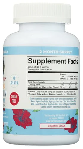 Kids Magnesium Citrate Gummies by MaryRuth's | 2 Month Supply | Sugar Free | Calm Magnesium Gummies for Kids 2+ | Bone Health | Calcium Absorption | Essential Mineral | Vegan | 60 Count - Image 3