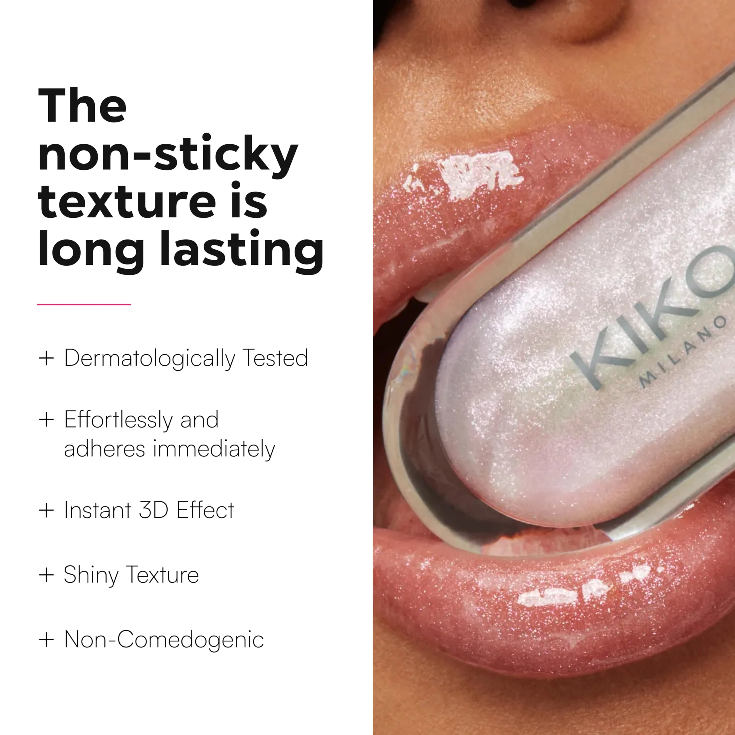 Kiko Milano 3D Hydra Lip Gloss – High Shine, Hydrating, Plumping, Non-Sticky, Moisturizing Lip Makeup – 17 Pearly Mauve – 6.5ml - Image 6
