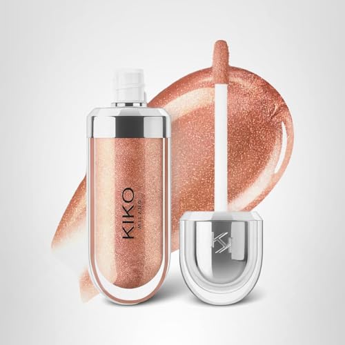 Kiko Milano 3D Hydra Lip Gloss – High Shine, Hydrating, Plumping, Non-Sticky, Moisturizing Lip Makeup – 18 Golden Sparkle – 6.5ml - Image 2