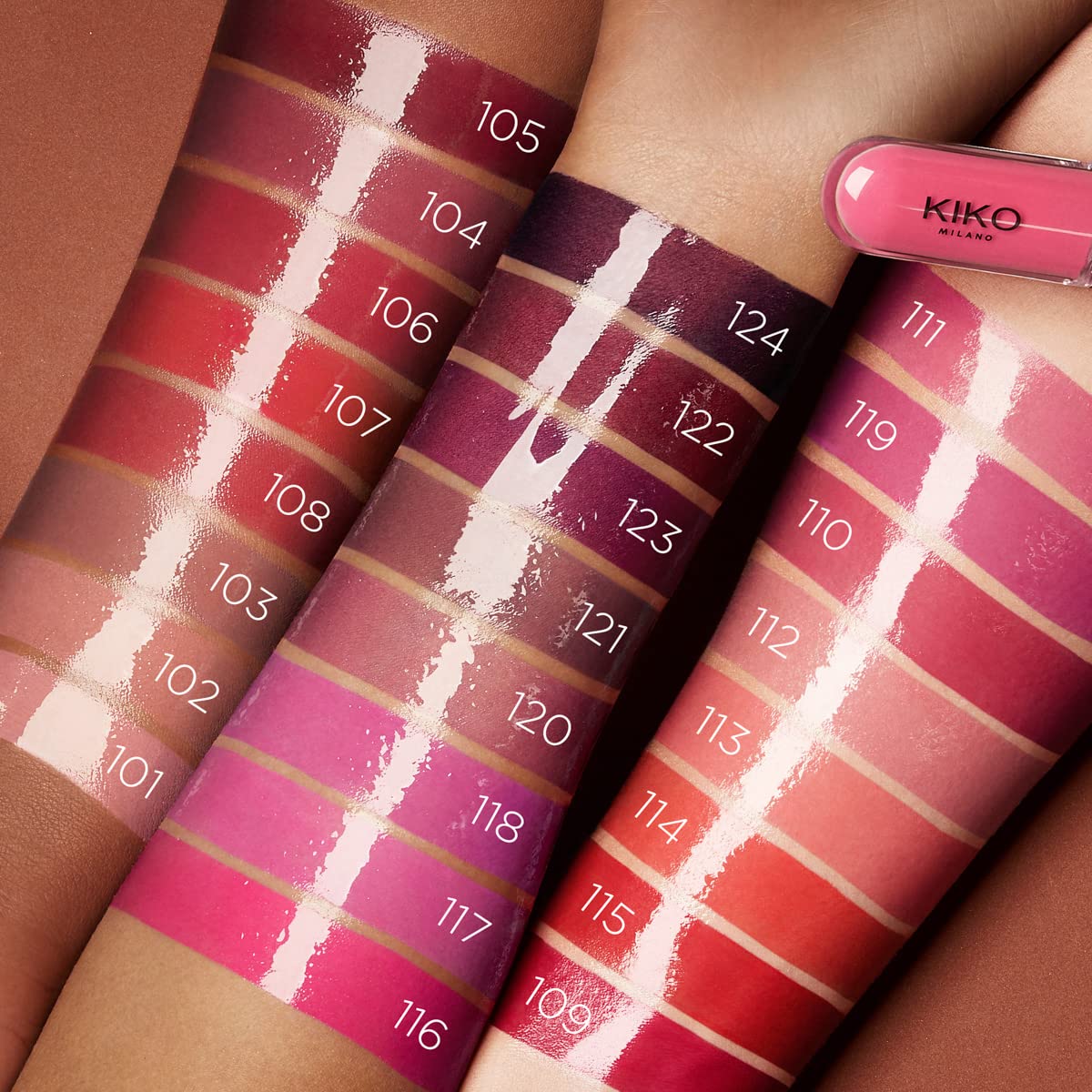 Kiko Milano Unlimited Double Touch 105 | Liquid Lipstick With A Bright Finish In A Two-step Application. Lasts Up To 12 Hours*. No-transfer base Colour. - Image 4