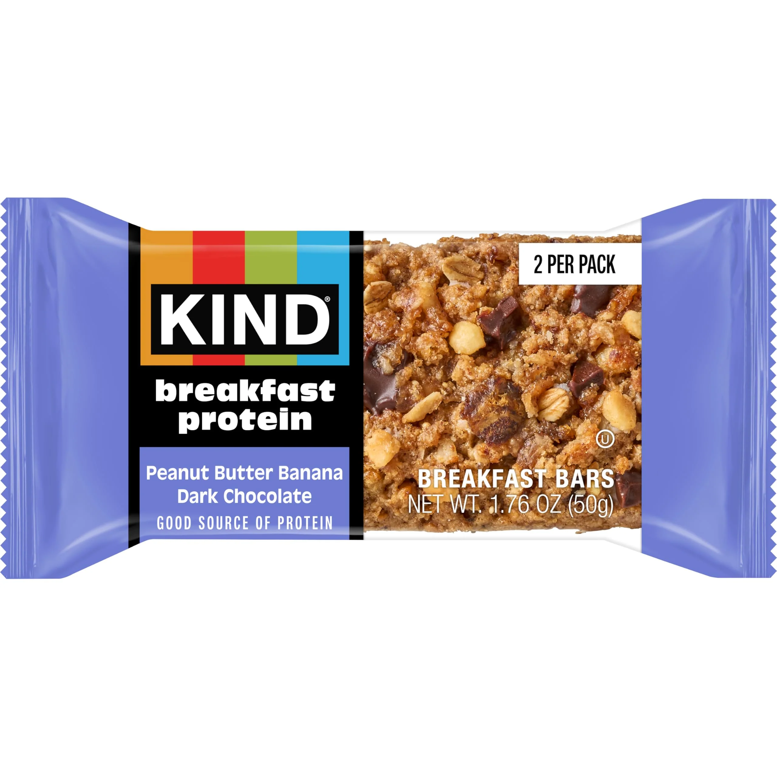 KIND Breakfast Protein Bars, Peanut Butter Banana Dark Chocolate, Gluten Free, Low Sodium, Healthy Snacks, 8g Protein, 6 Count (6 Packs of 2 Bars) - Image 7