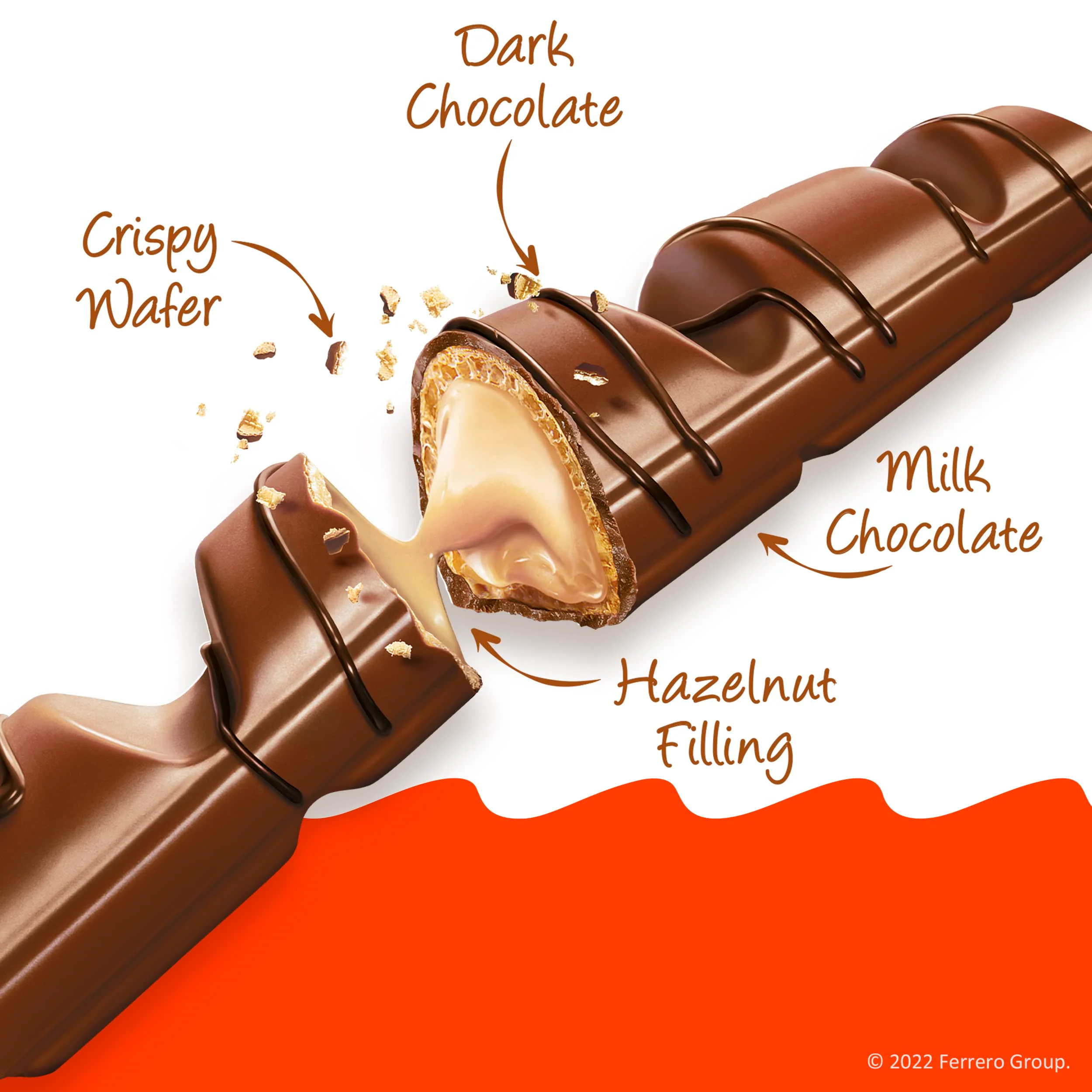Kinder Bueno Milk Chocolate and Hazelnut Cream, 5 Pack, 2 Individually Wrapped Chocolate Bars Per Pack, 7.5 oz - Image 6