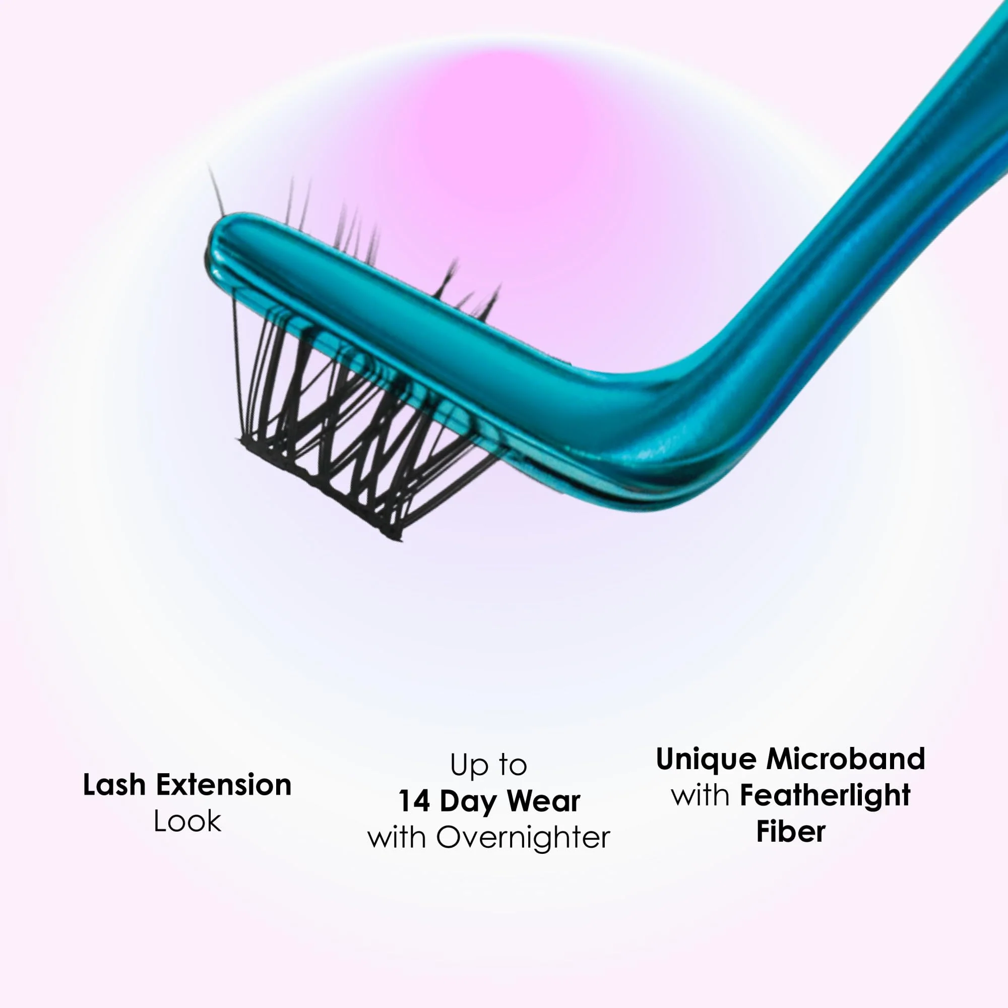 KISS Falscara DIY Eyelash Extension Lengthening Wisps - Featherlight Synthetic Reusable Artificial Eyelashes Multipack of 24 Mini Lash Clusters for that Authentic Eyelash Extension Look - Image 4