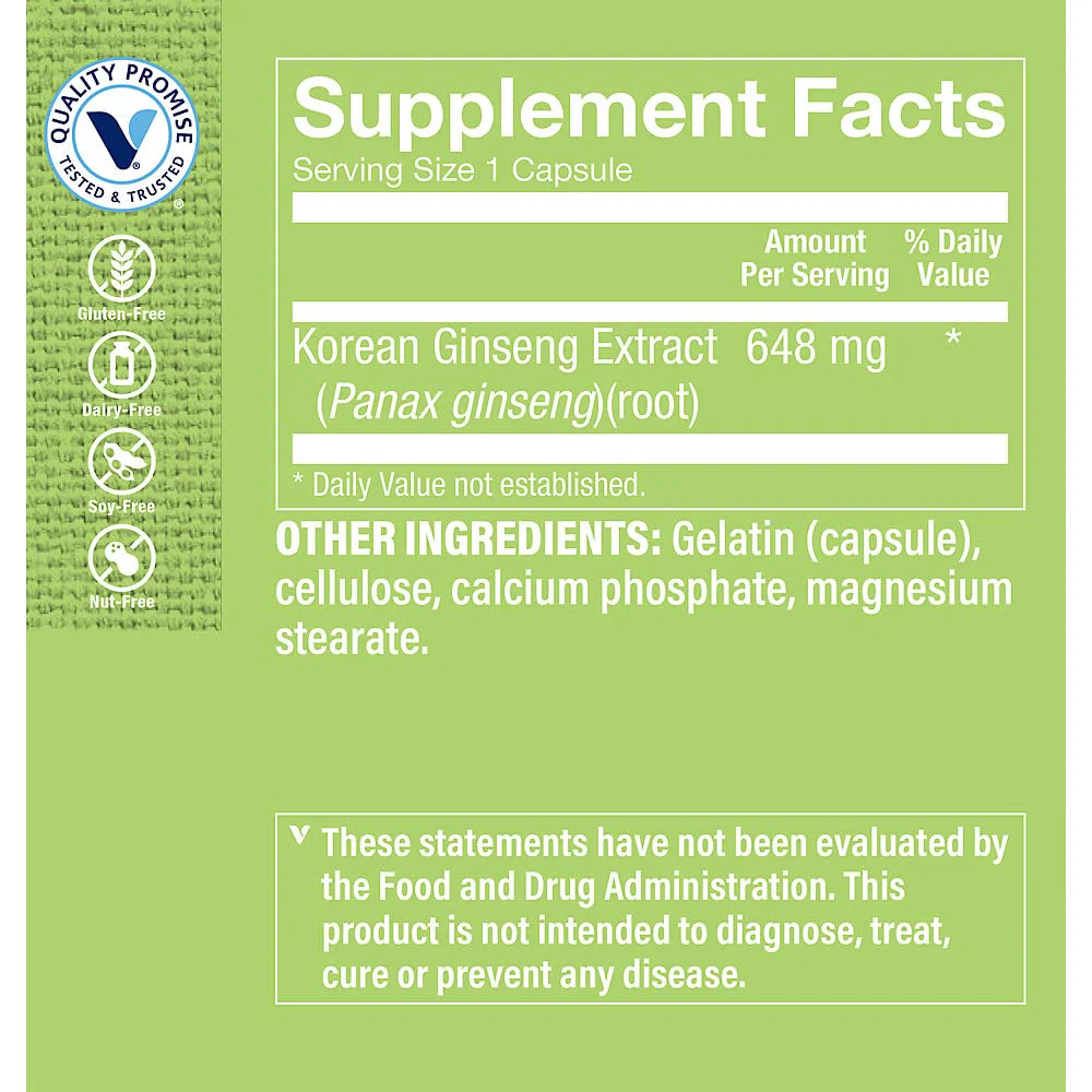 Korean Ginseng - Supports Energy & Vitality (120 Capsules) - Image 3