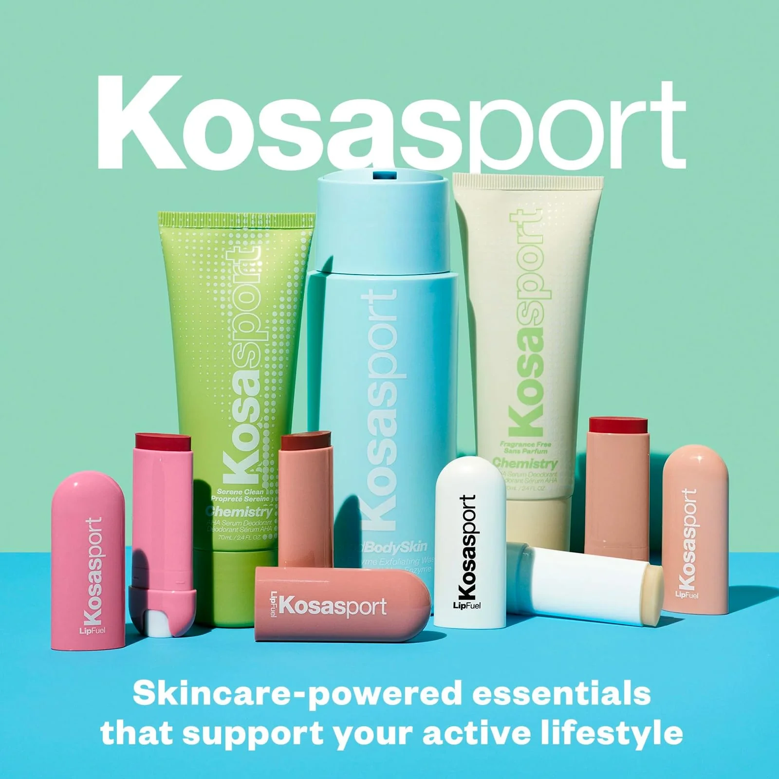 Kosas Chemistry Deodorant - Aluminium and Baking Soda Free + BO-Fighting AHA Serum that Exfoliates, Softens, and Nourishes the Skin, (Serene Clean) - Image 2