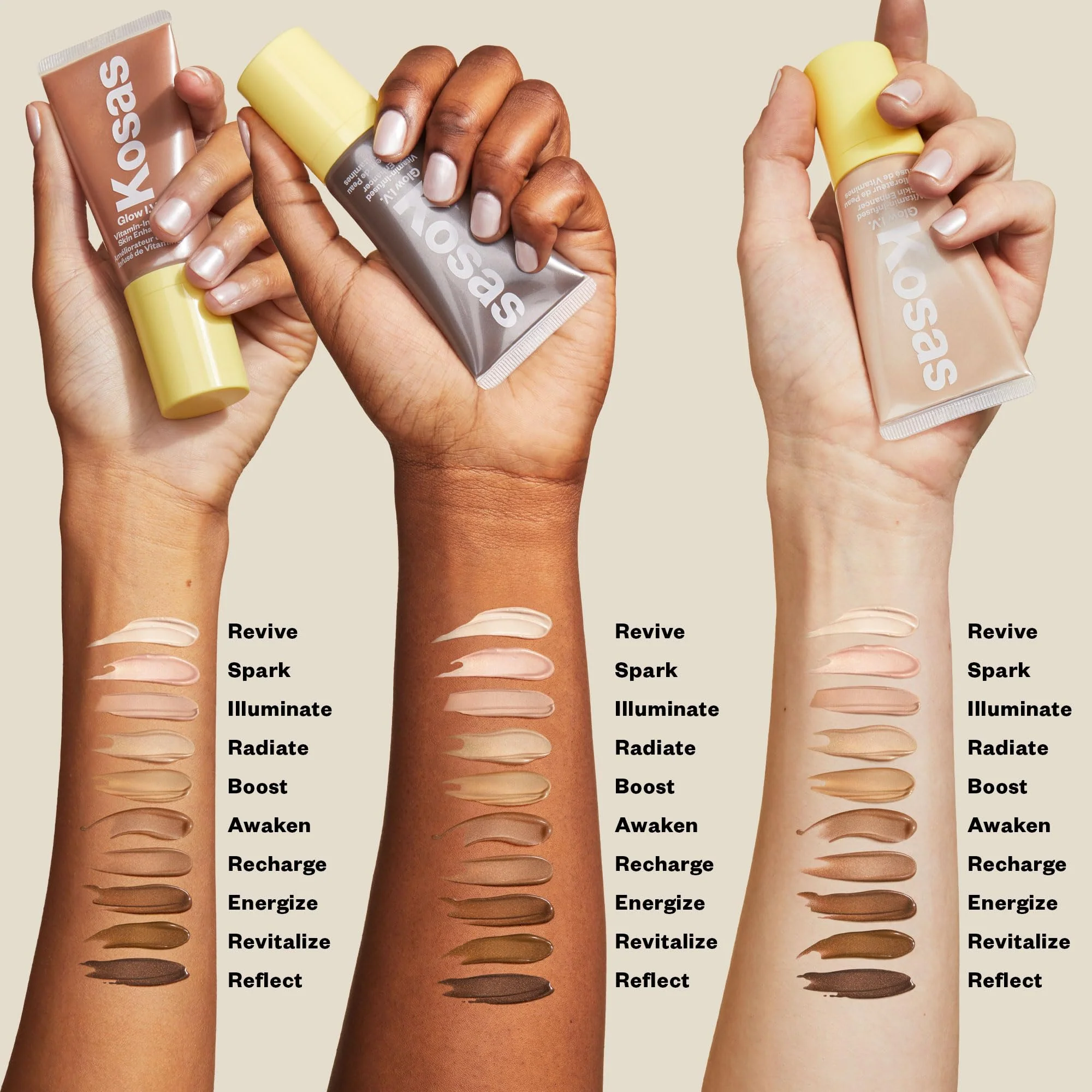 Kosas Glow I.V. Vitamin-Infused Skin Enhancer Face Makeup - Tinted Beauty Highlighter for a Healthy Glow - Illuminate - Image 3