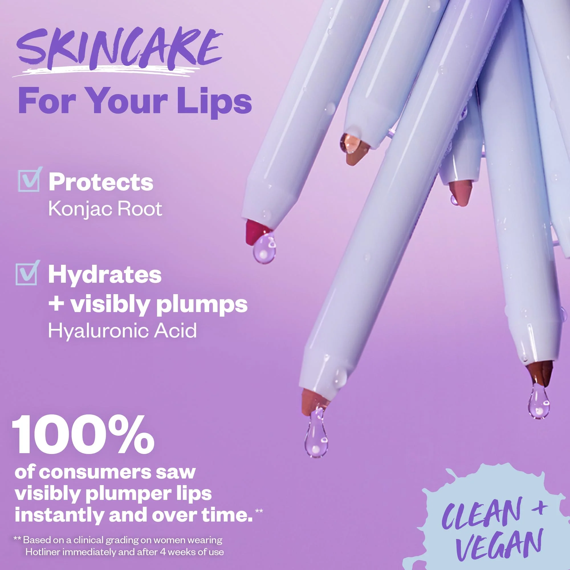 Kosas Hotliner Retractable Lip Liner Pencil with Built-In Brush & Sharpener - Easy Contouring, Hydrating, Long-Lasting - Pigmented Creamy Texture for Plumping Lips - Hyaluronic Acid & Konjac - Mega - Image 6