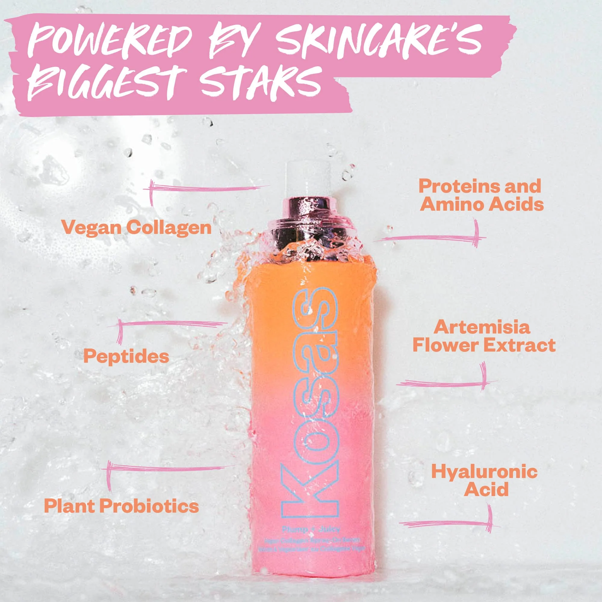 Kosas Plump and Juicy Vegan Collagen Spray - On Serum, Made in USA - Visibly Firms, Soothes, and Hydrates the Skin - 3.38 Oz - Image 6